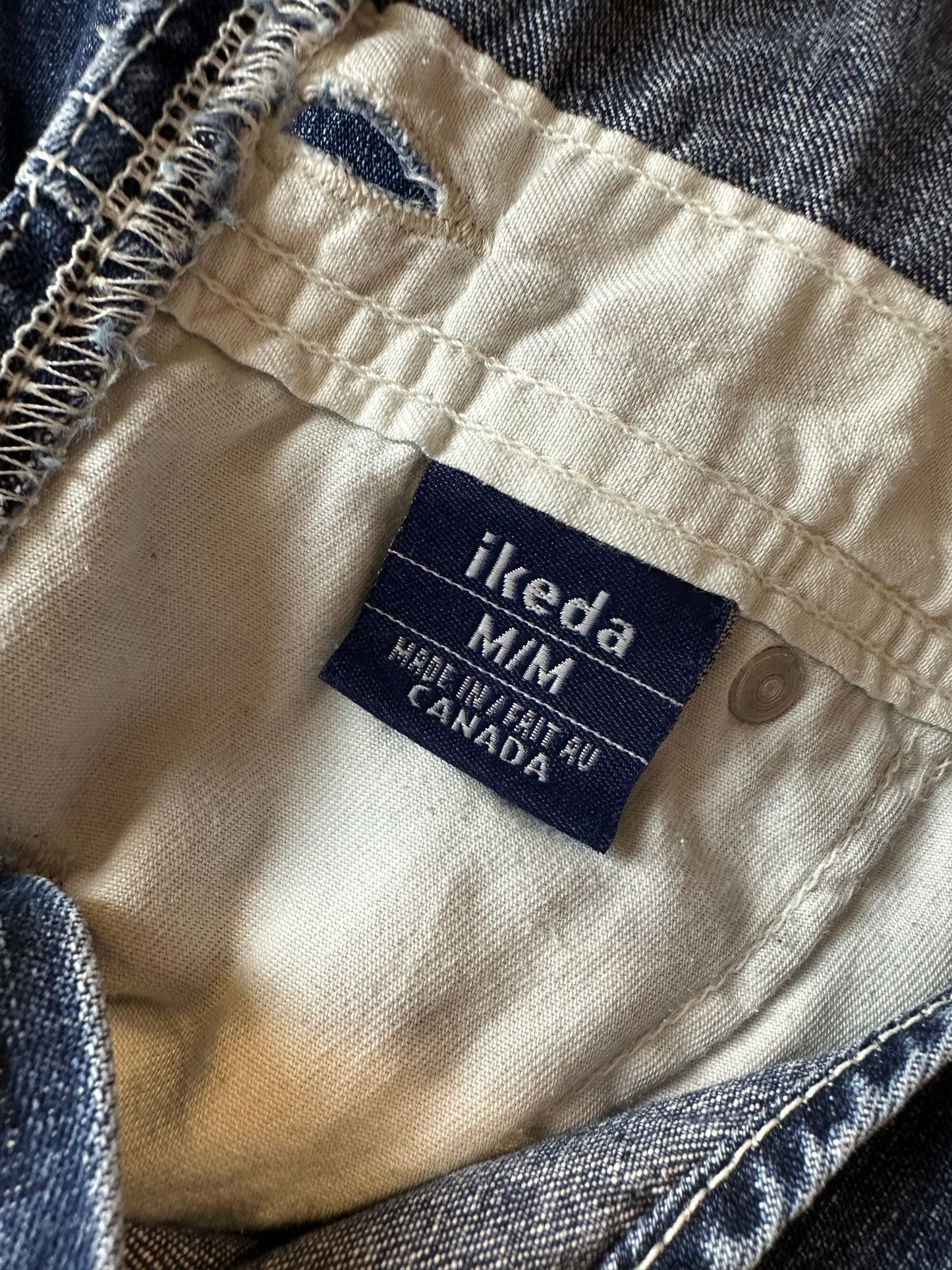 90s 'Ikeda' Overall Shorts / Medium