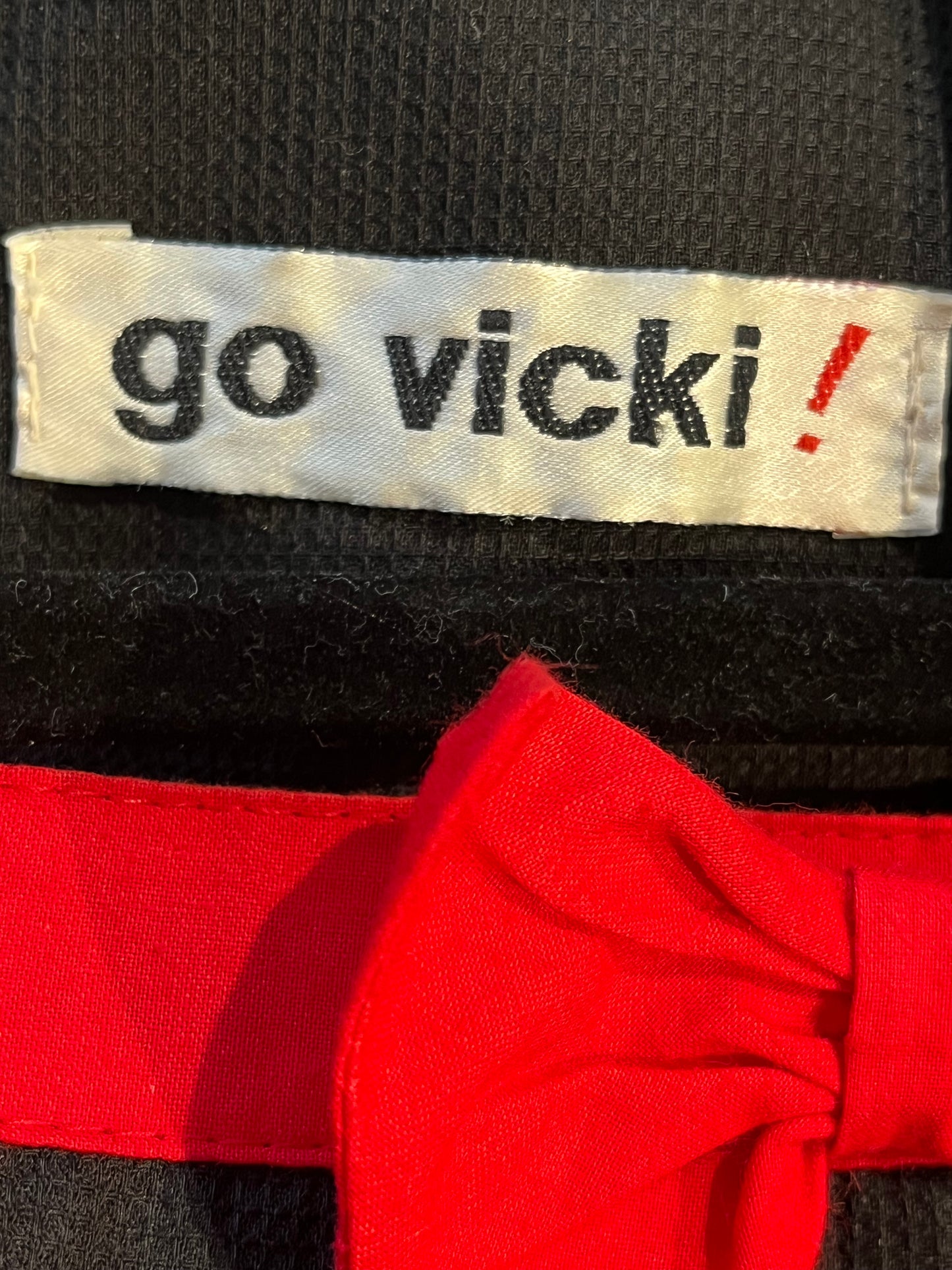 80s 'Go Vicki' Drop Waist Puff Sleeve Party Dress / Medium