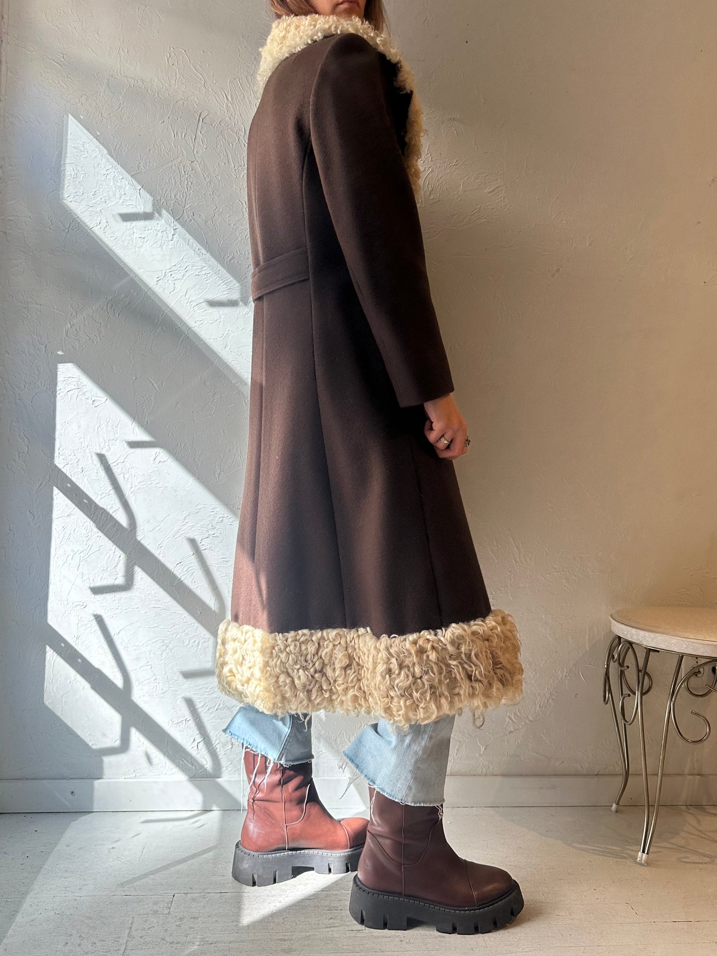 70s 'Willro' Brown Wool Penny Lane Coat / Medium