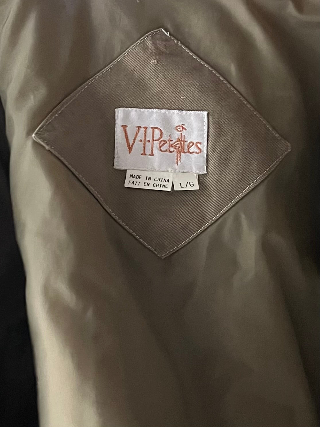 90s 'V.I. Petites' Taupe Cotton Minimalist Normcore Lightweight Spring Jacket / Large