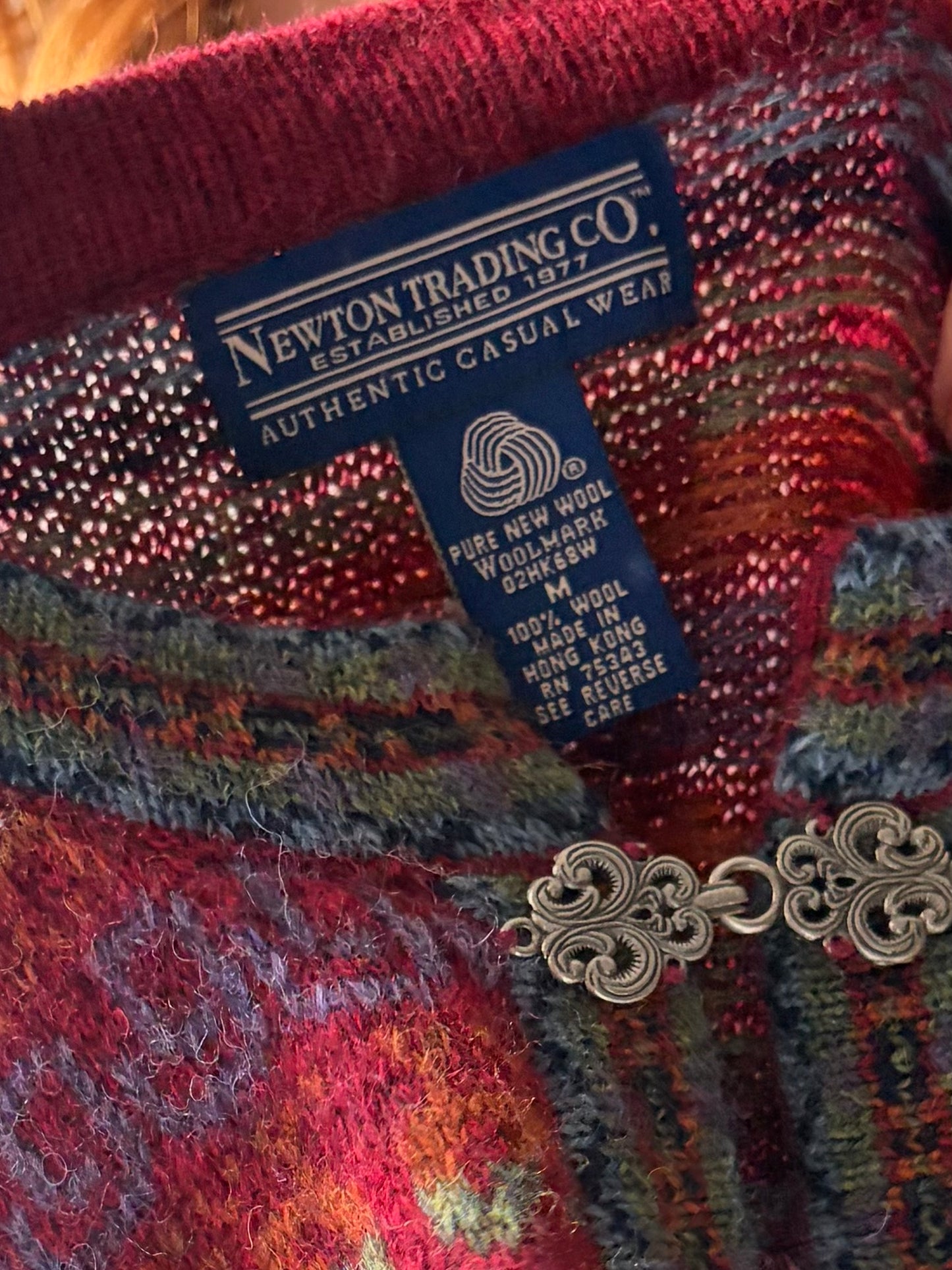 Vintage 'Newton Trading' Wool Dale of Norway Style Cardigan Sweater / Medium