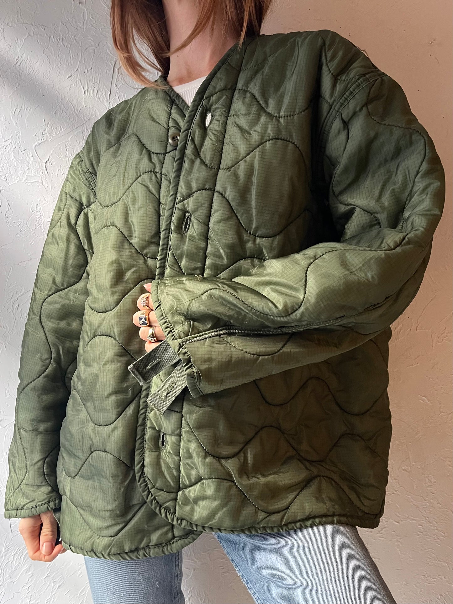 Vintage Authentic Army Liner Jacket / Large