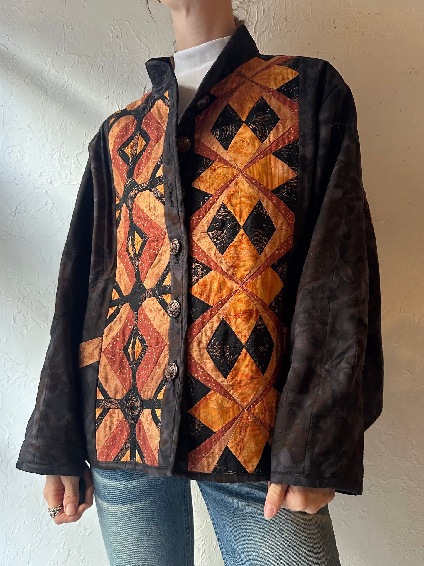Vintage Handmade Quilted Jacket / Medium