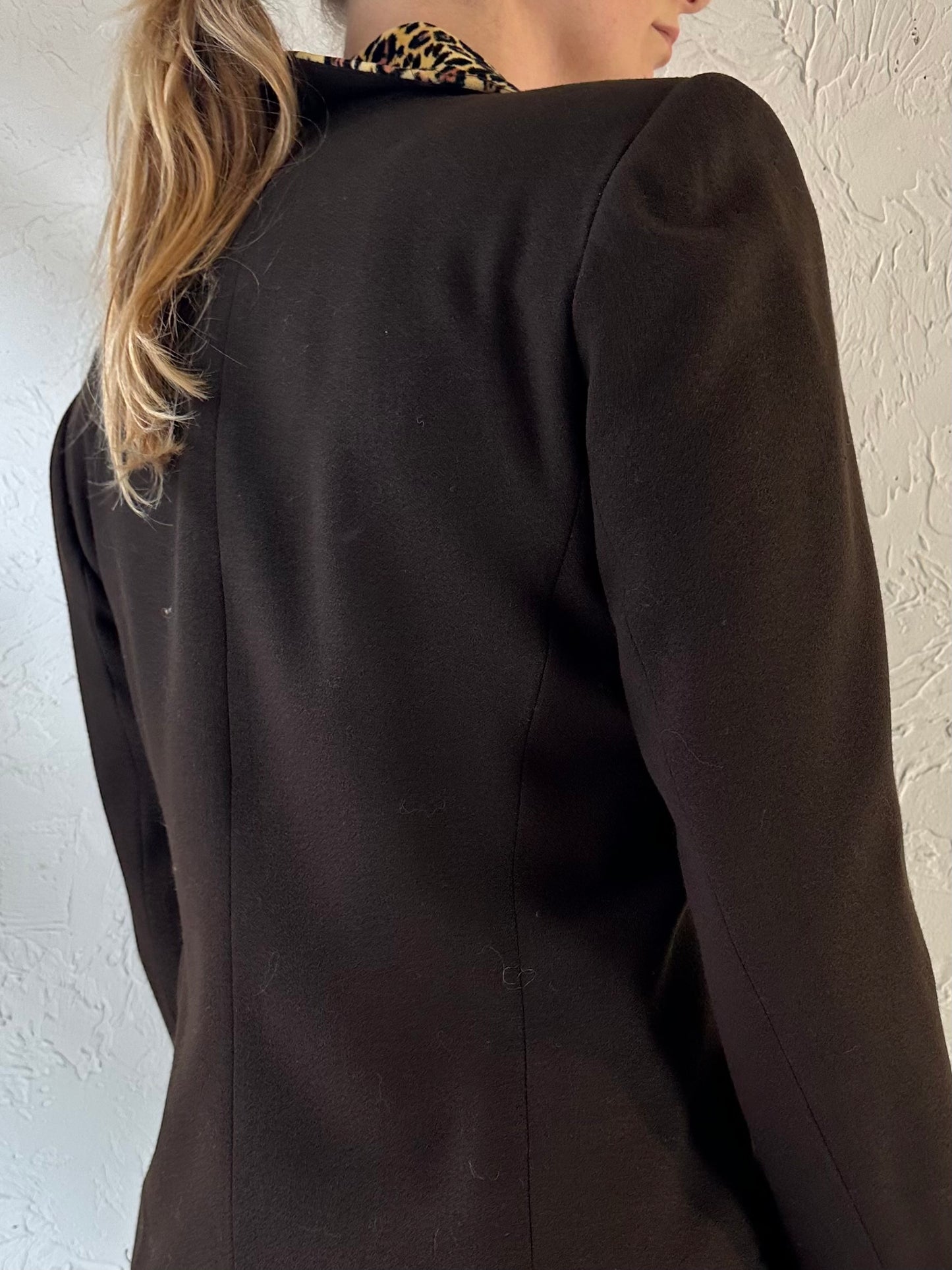 90s ‘Jules Miller’ Leopard Blazer Jacket / Small