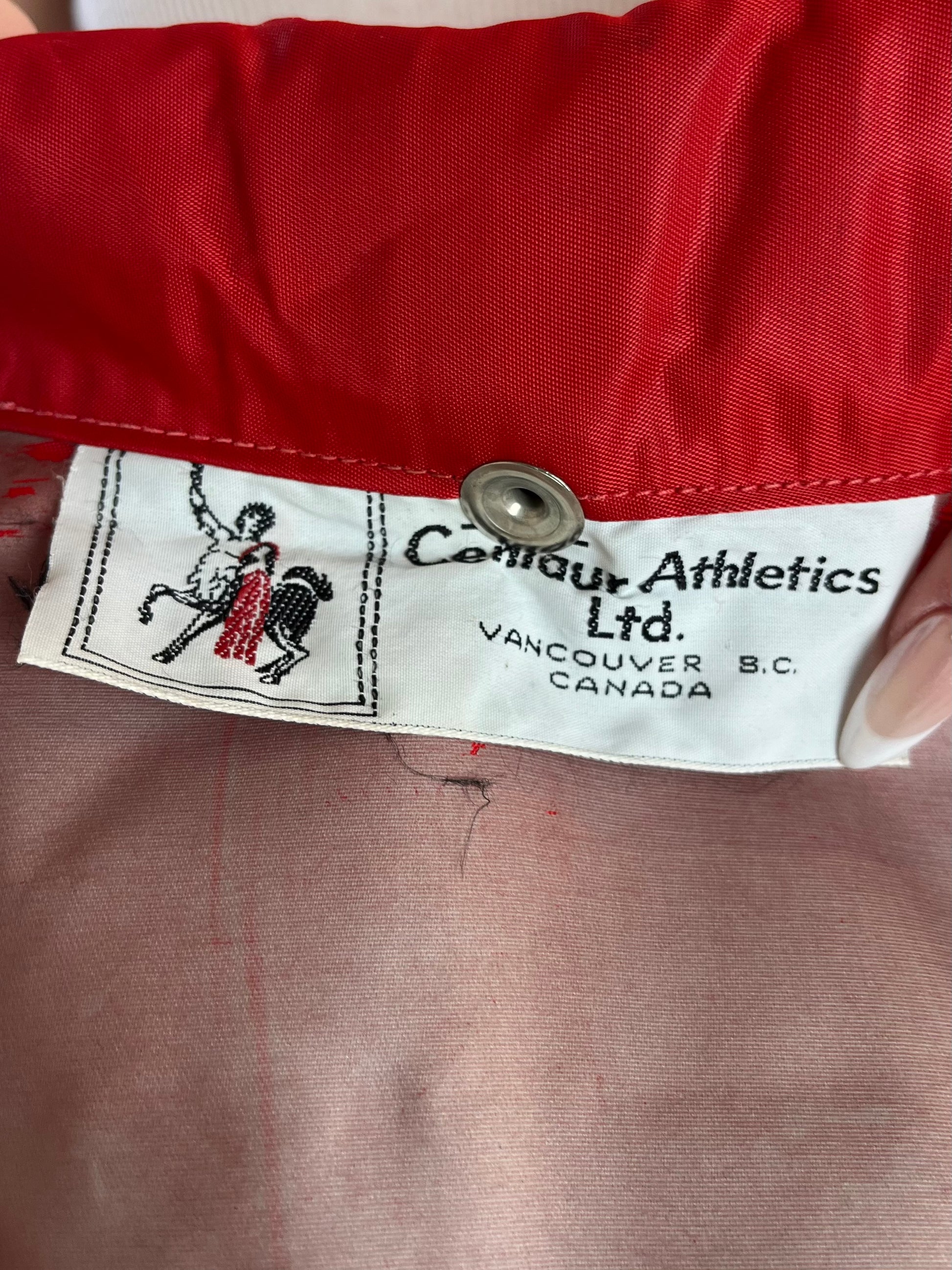90s ‘SFU’ Red Sport Jacket / Large