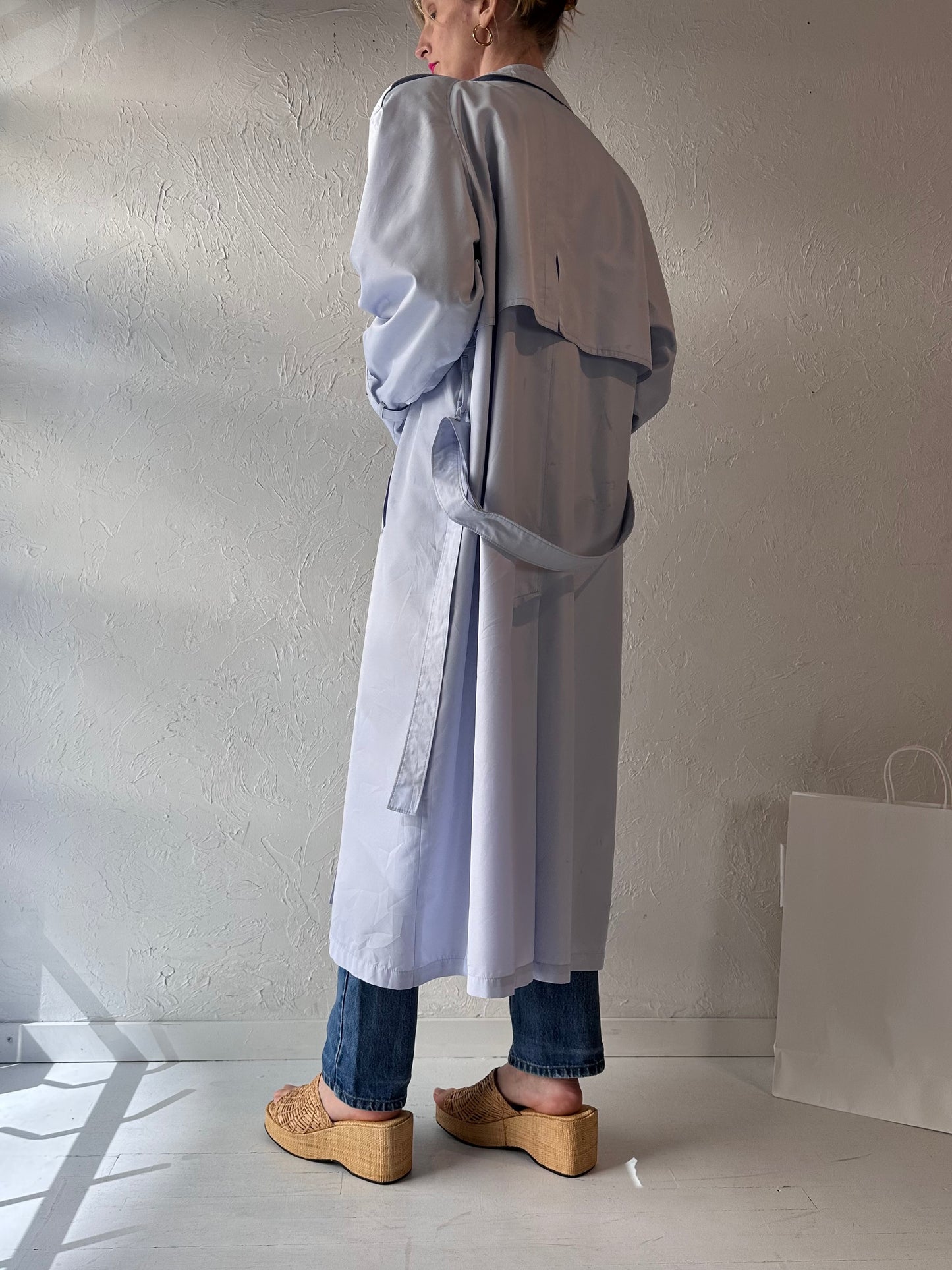 Vintage 'London Fog' Light Weight Purple Trench Coat / Large