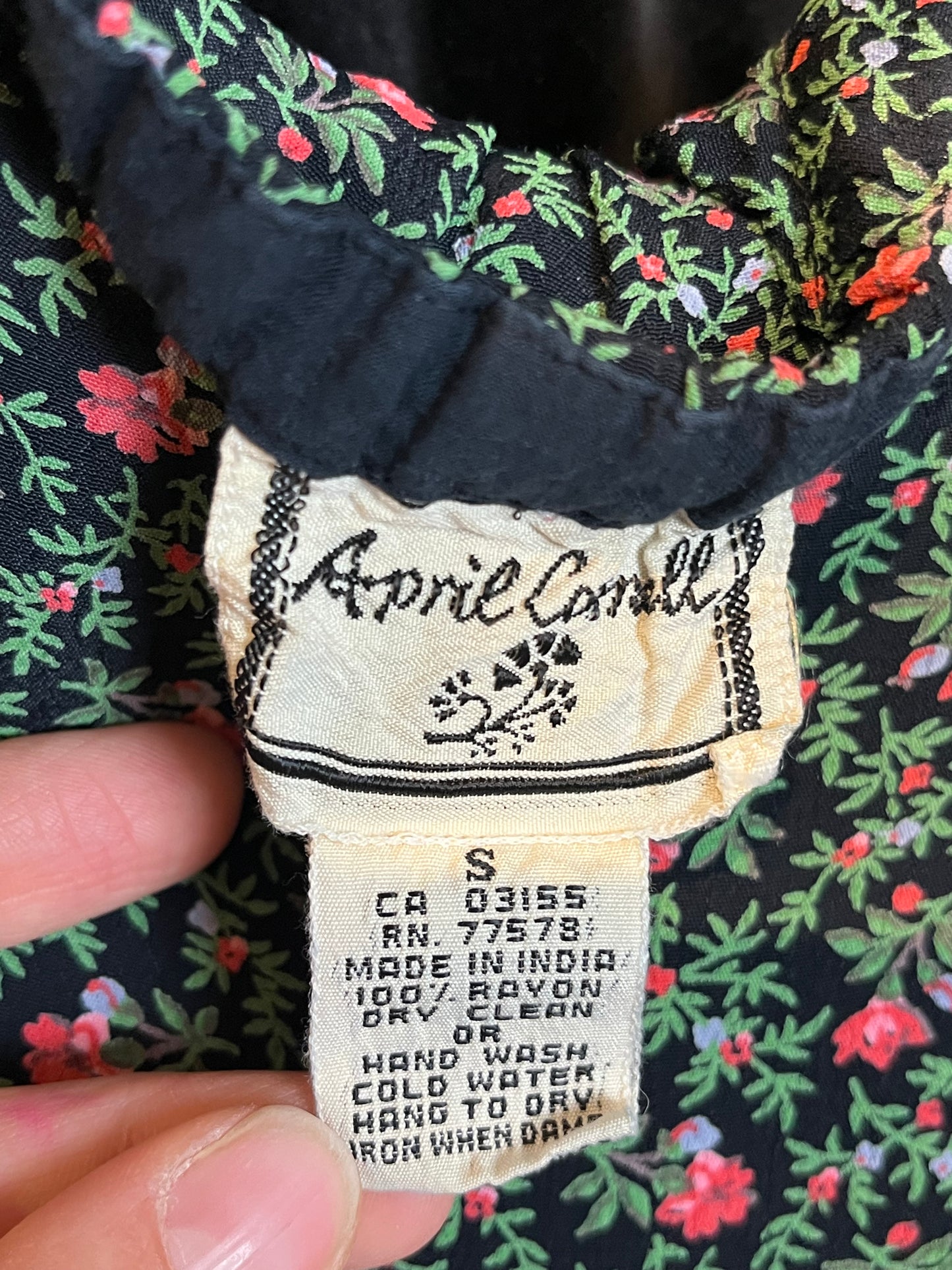 90s ‘April Cornell’ Floral Pants / Small