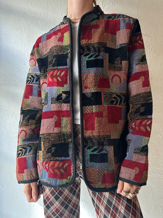 90s 'Traditions' Tapestry Jacket / XL