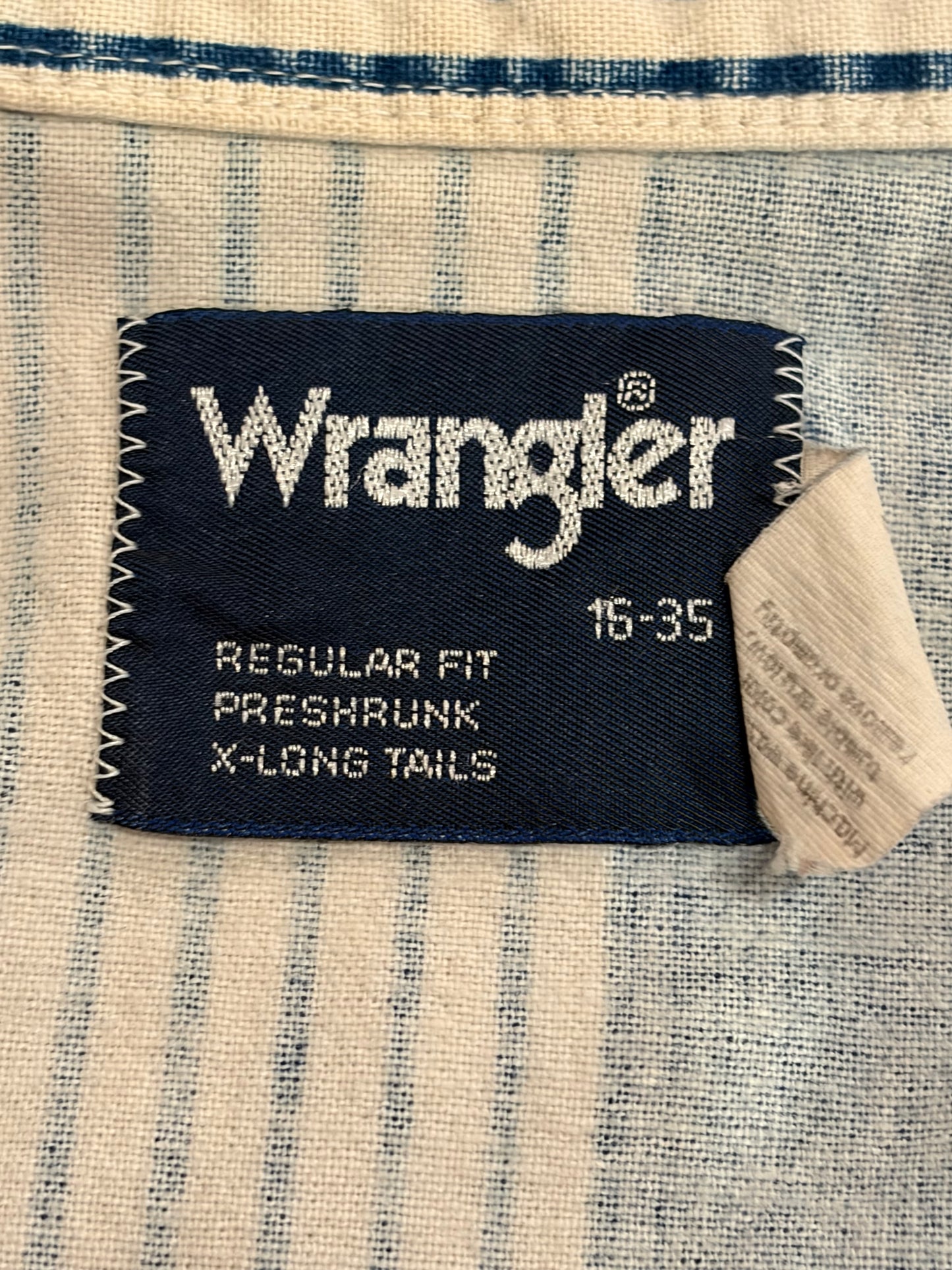 90s 'Wrangler' Denim Pearl Snap Western Shirt / Medium