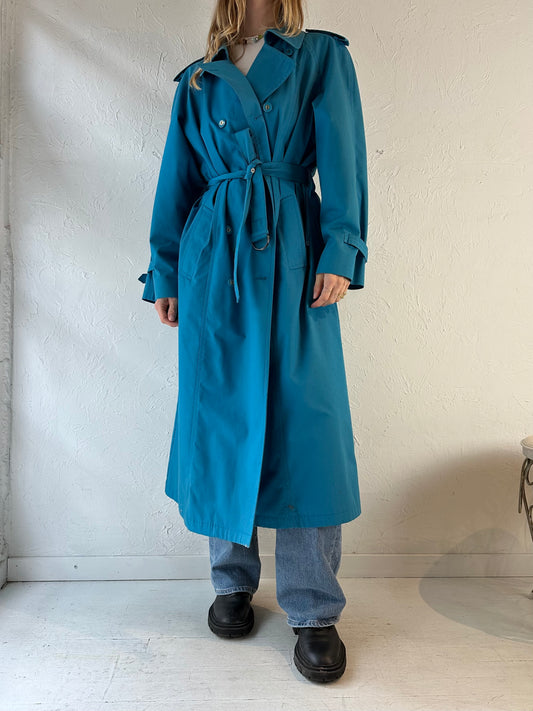 90s ‘London Fog’ Blue Trench Coat / Large