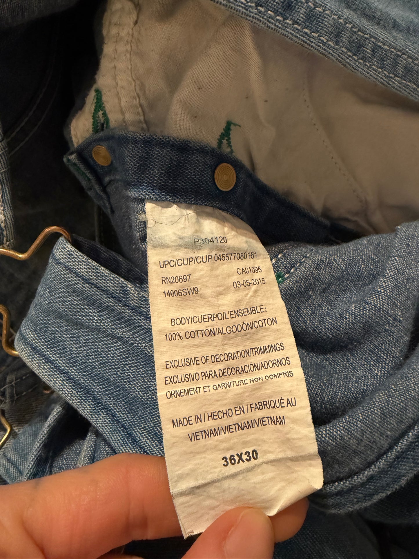 Y2k 'Liberty' Denim Overalls / Large