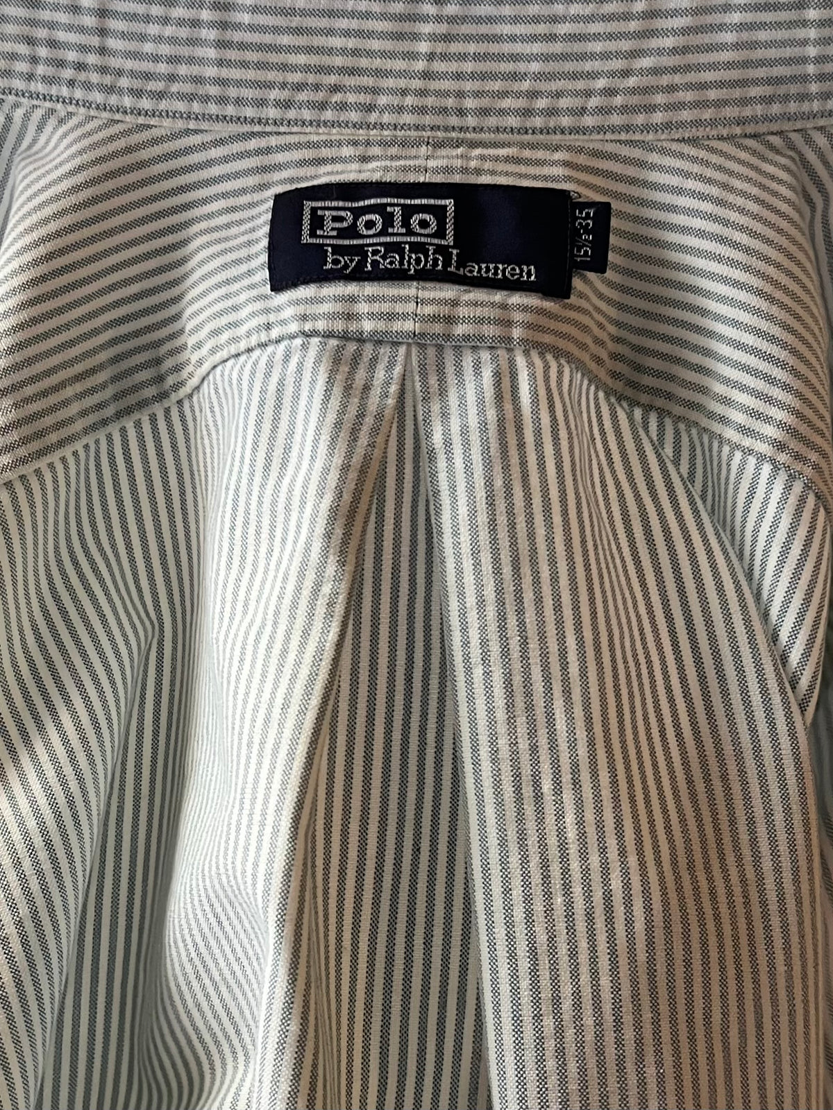 Vintage 'Ralph Lauren' Striped Thick Cotton Button Up Shirt / Medium