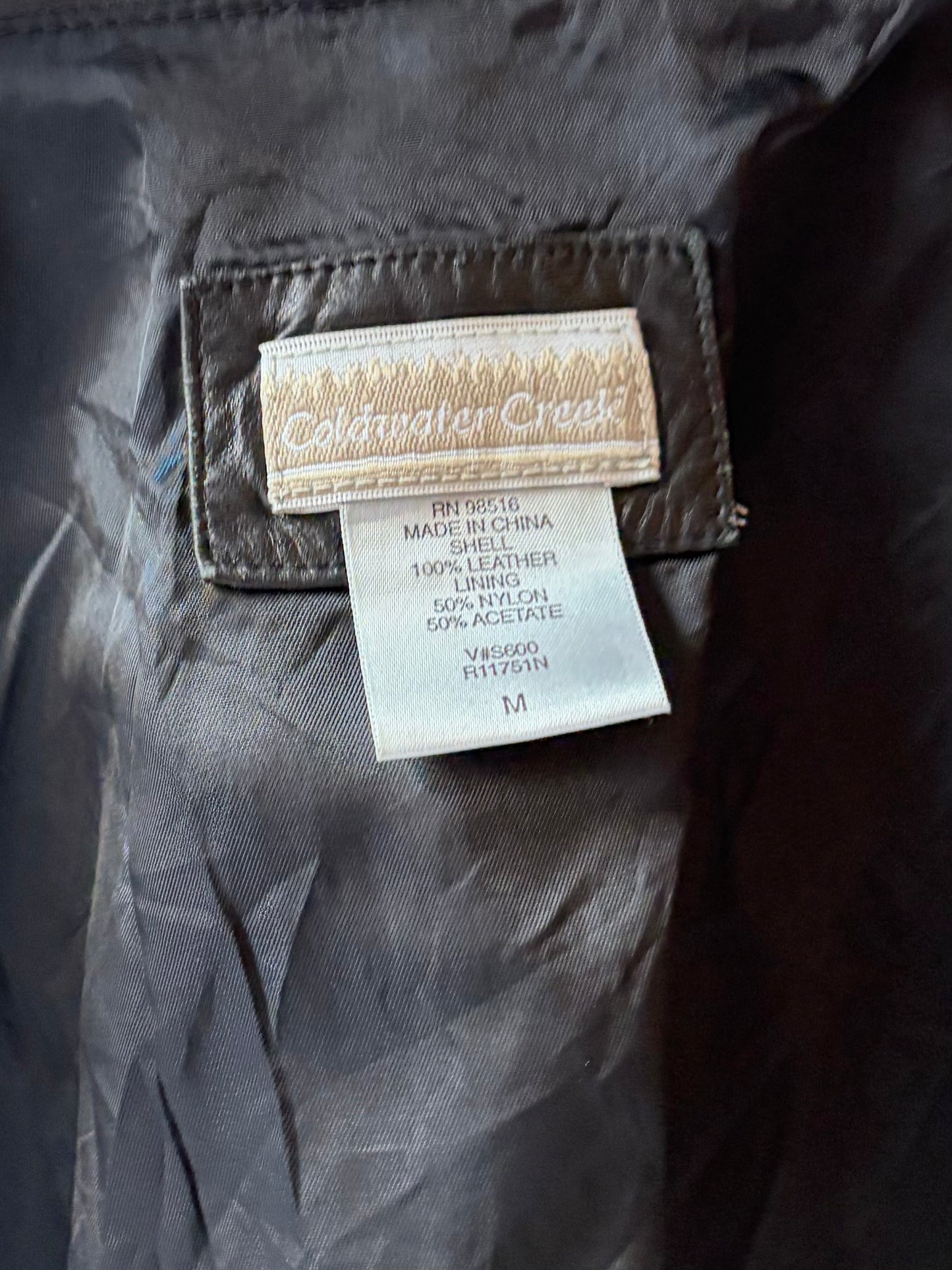 Y2k 'Coldwater Creek' Minimalist Leather Vest / Medium