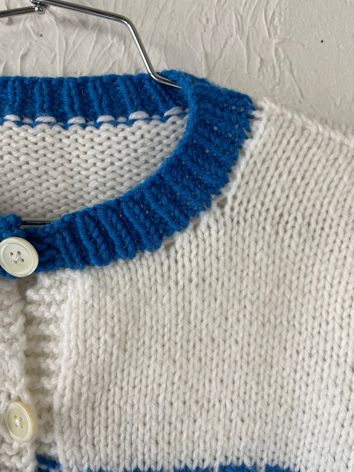 Vintage Kids Knit Snowman Cardigan Sweater / 10