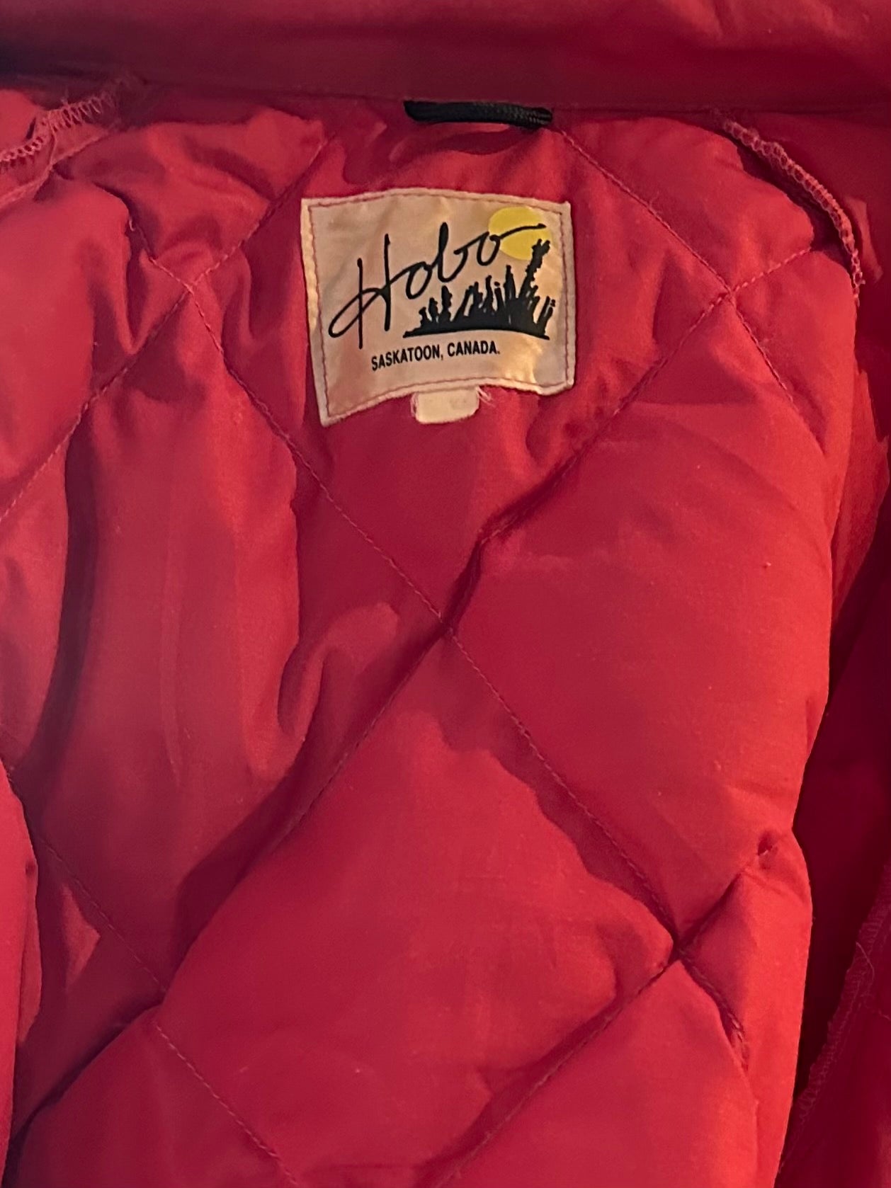 90s 'Hobo' Pink Quilted Coat / Medium