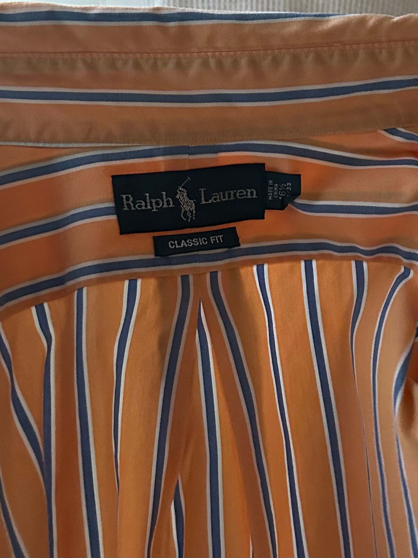 Y2k 'Ralph Lauren' Striped Button Up Shirt / Large