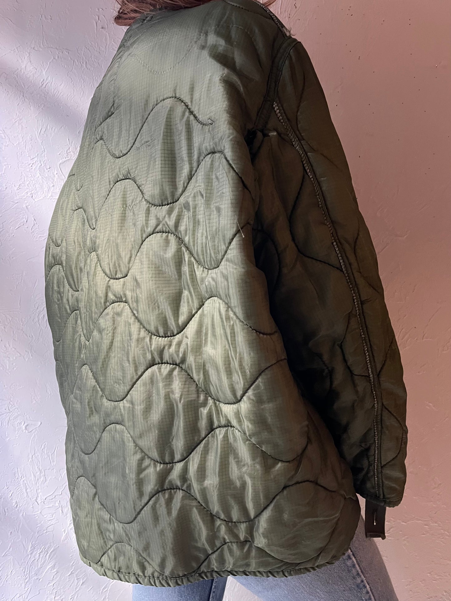 Vintage Authentic Army Liner Jacket / Large