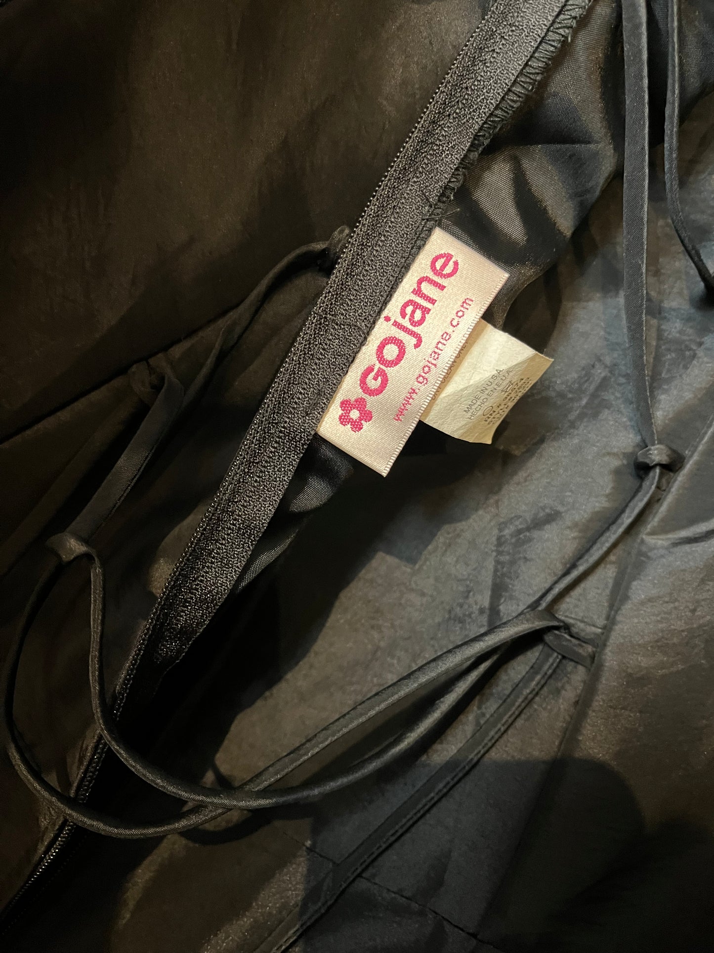 Y2k 'Go Jane' Black Formal Maxi Dress / Medium