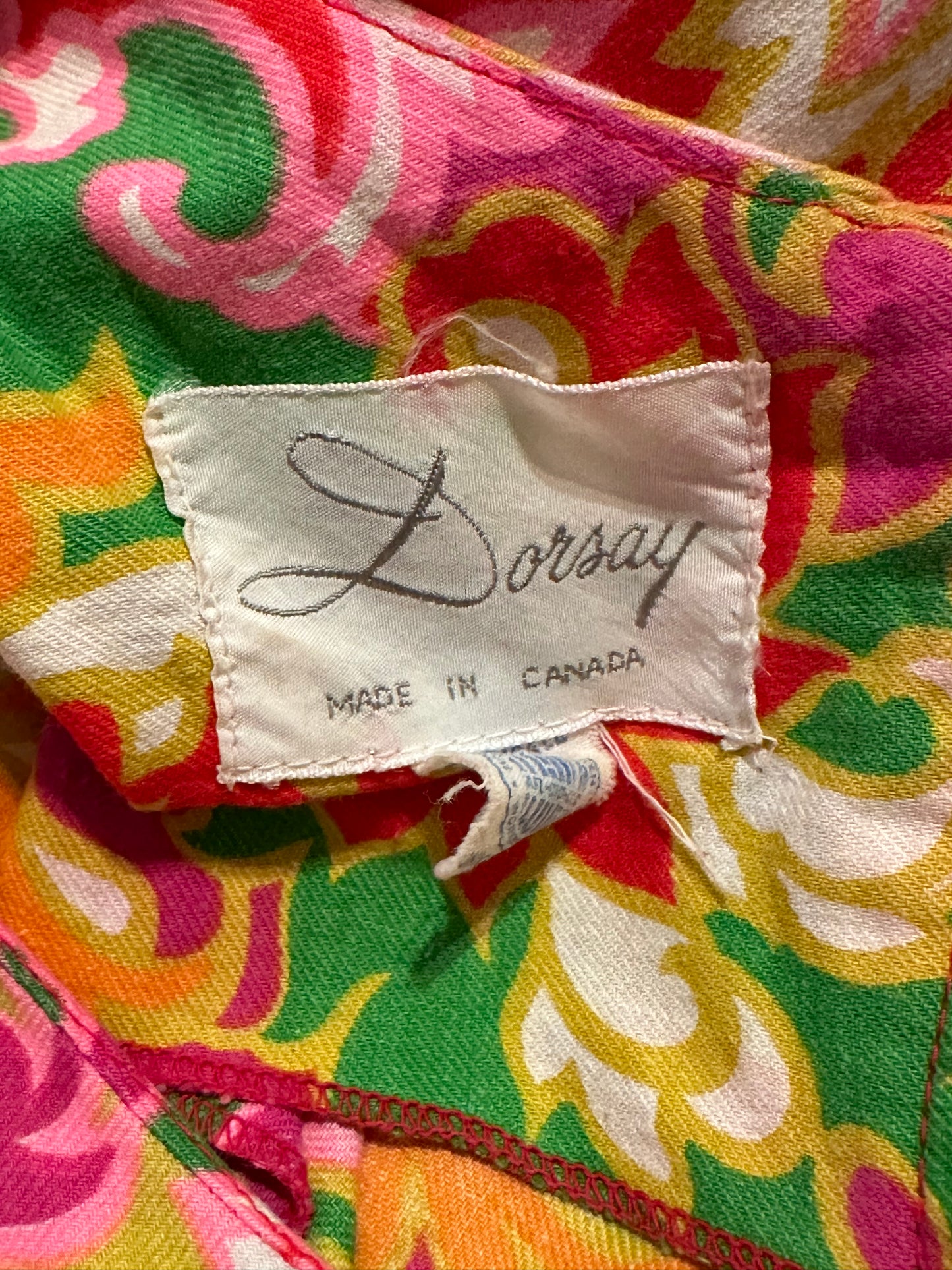 70s 'Dorsay' Floral Print Jumpsuit / Union Made / Small