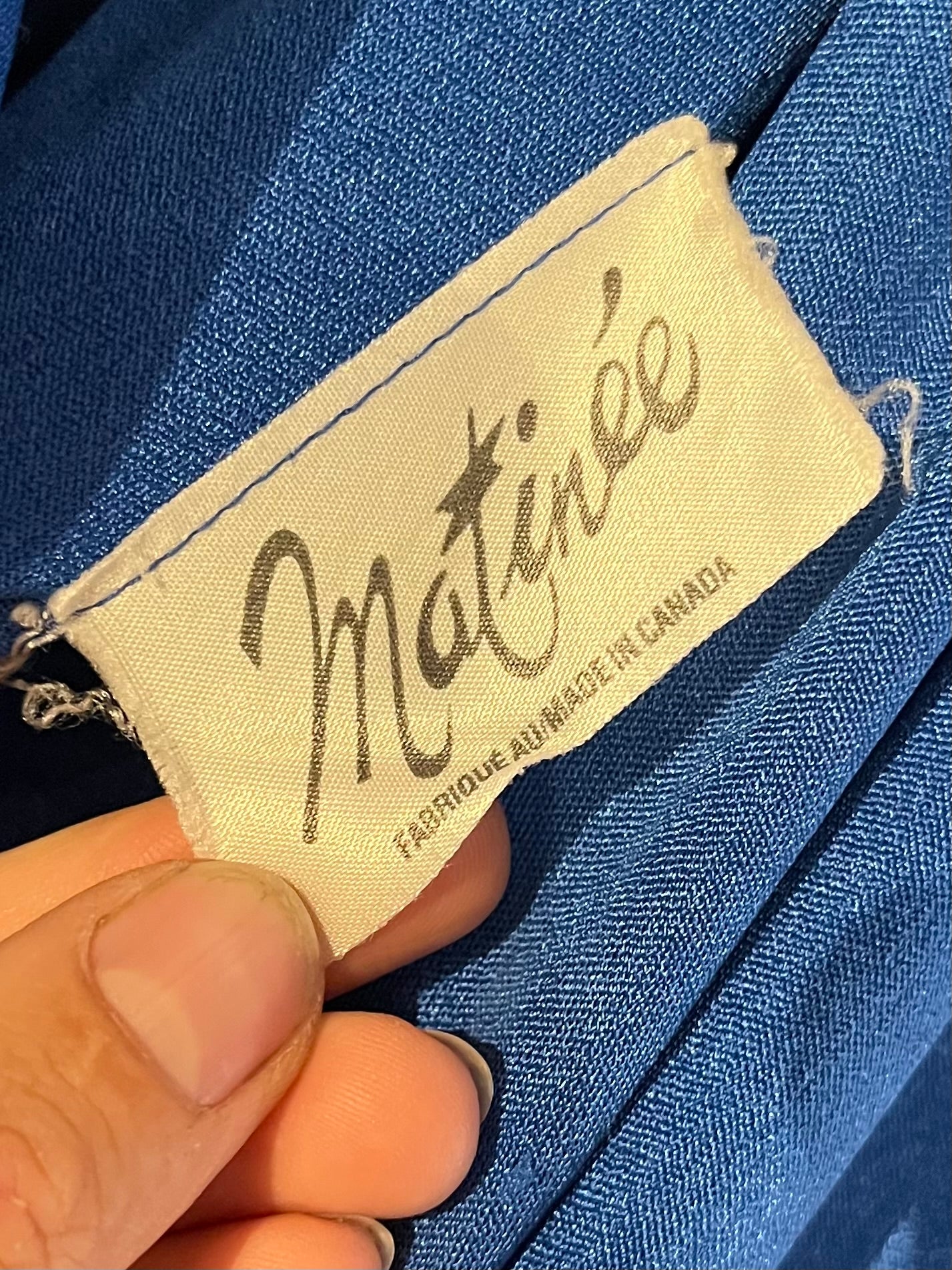 80s 'Matinee' Retro Blue Midi Party Dress / Medium