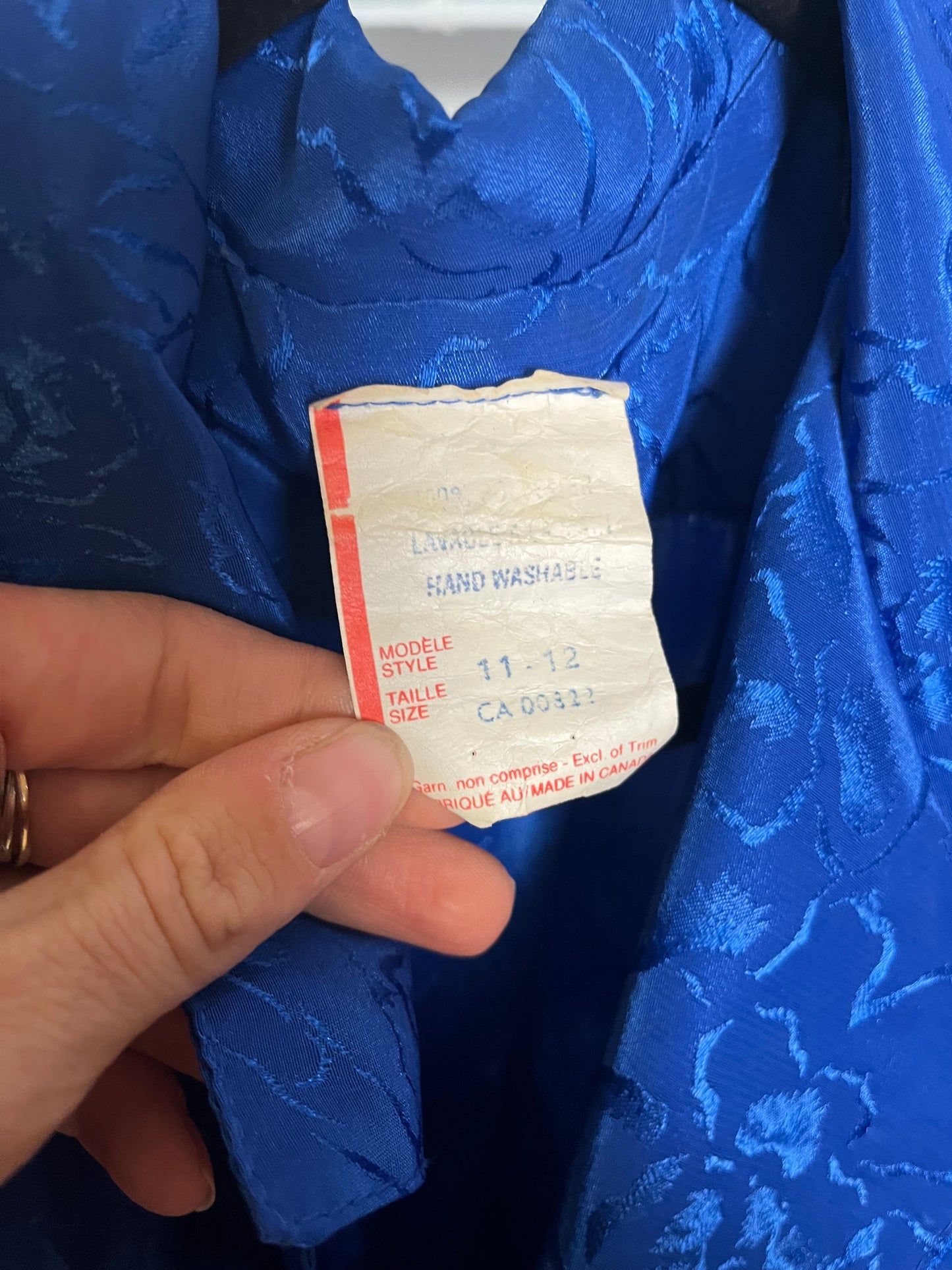 80s Blue Midi Dress / Large