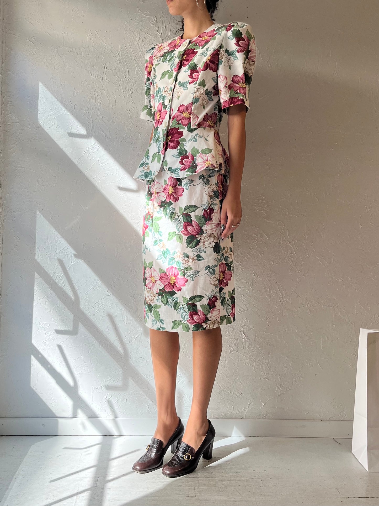 80s ‘Stuart Alan’ Floral Set / Small - medium