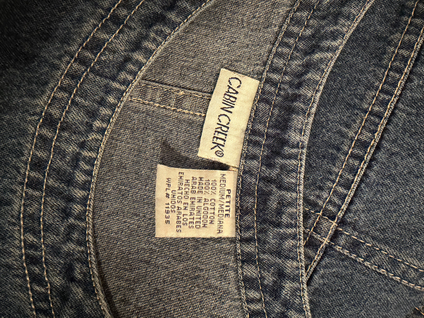 Y2k 'Cabin Creek' Denim Midi Dress / Medium