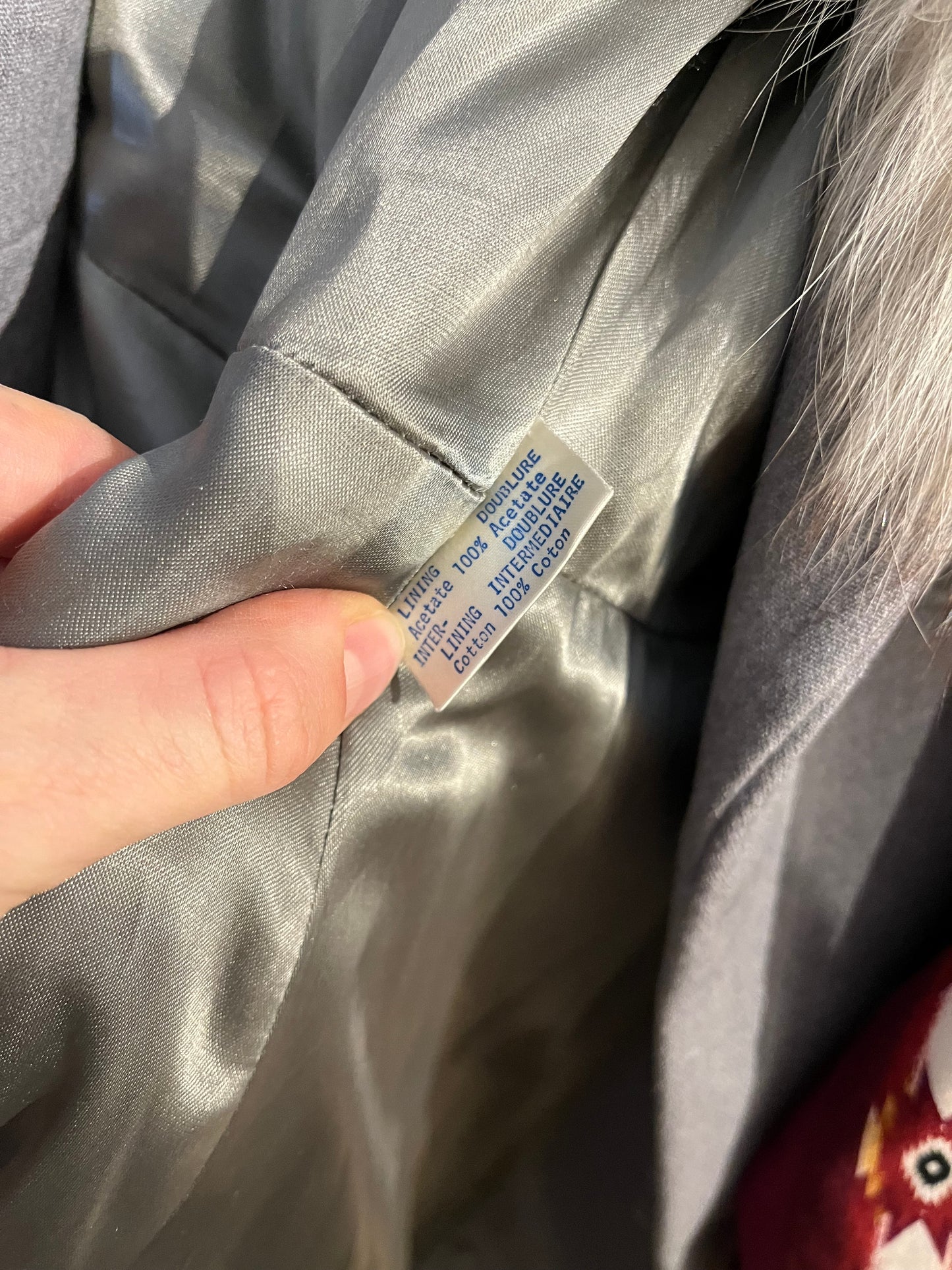 70s Gray Knit Penny Lane Coat / Small