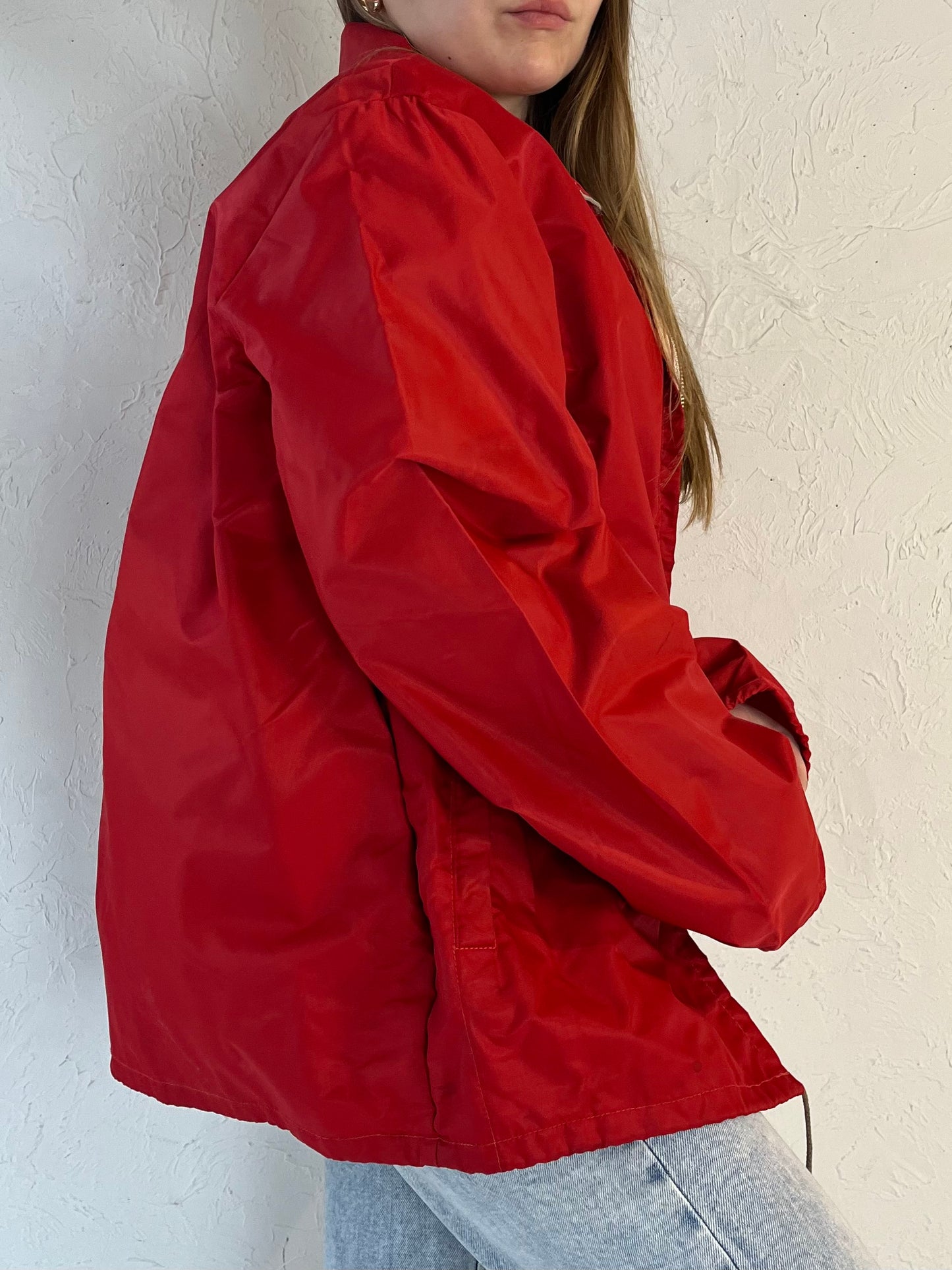 90s ‘SFU’ Red Sport Jacket / Large