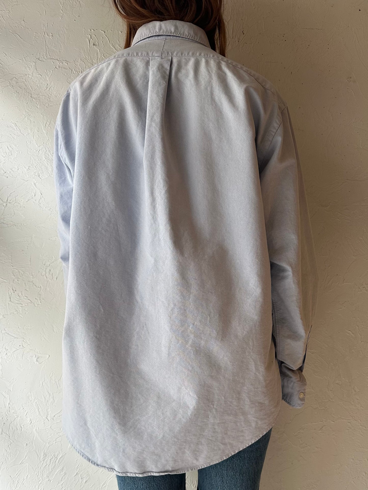 Y2k 'Ralph Lauren' Baby Blue Button up Shirt / Small