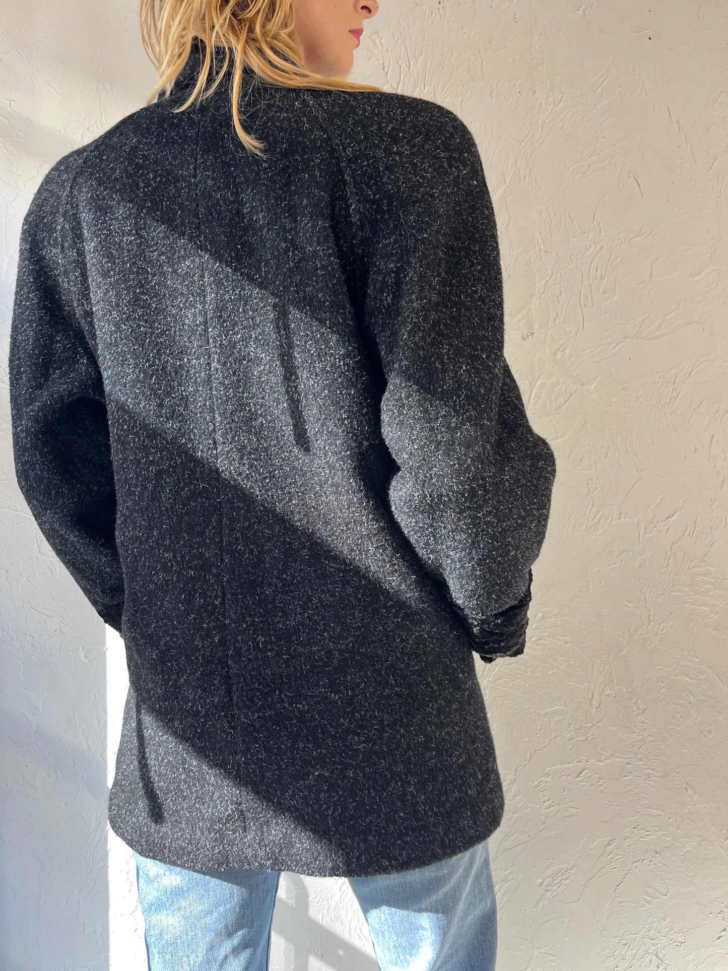 90s 'Sears' Gray Wool Nylon Jacket / Medium
