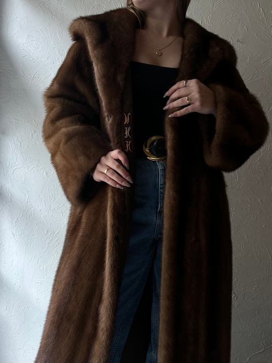70s 'Woodwards' Authentic Fur Coat / Small