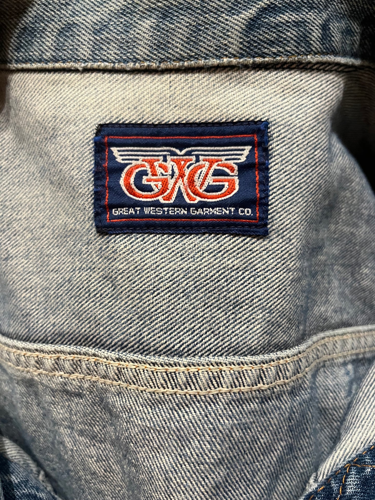 Vintage 'GWG' Thrashed Denim Jacket / Large
