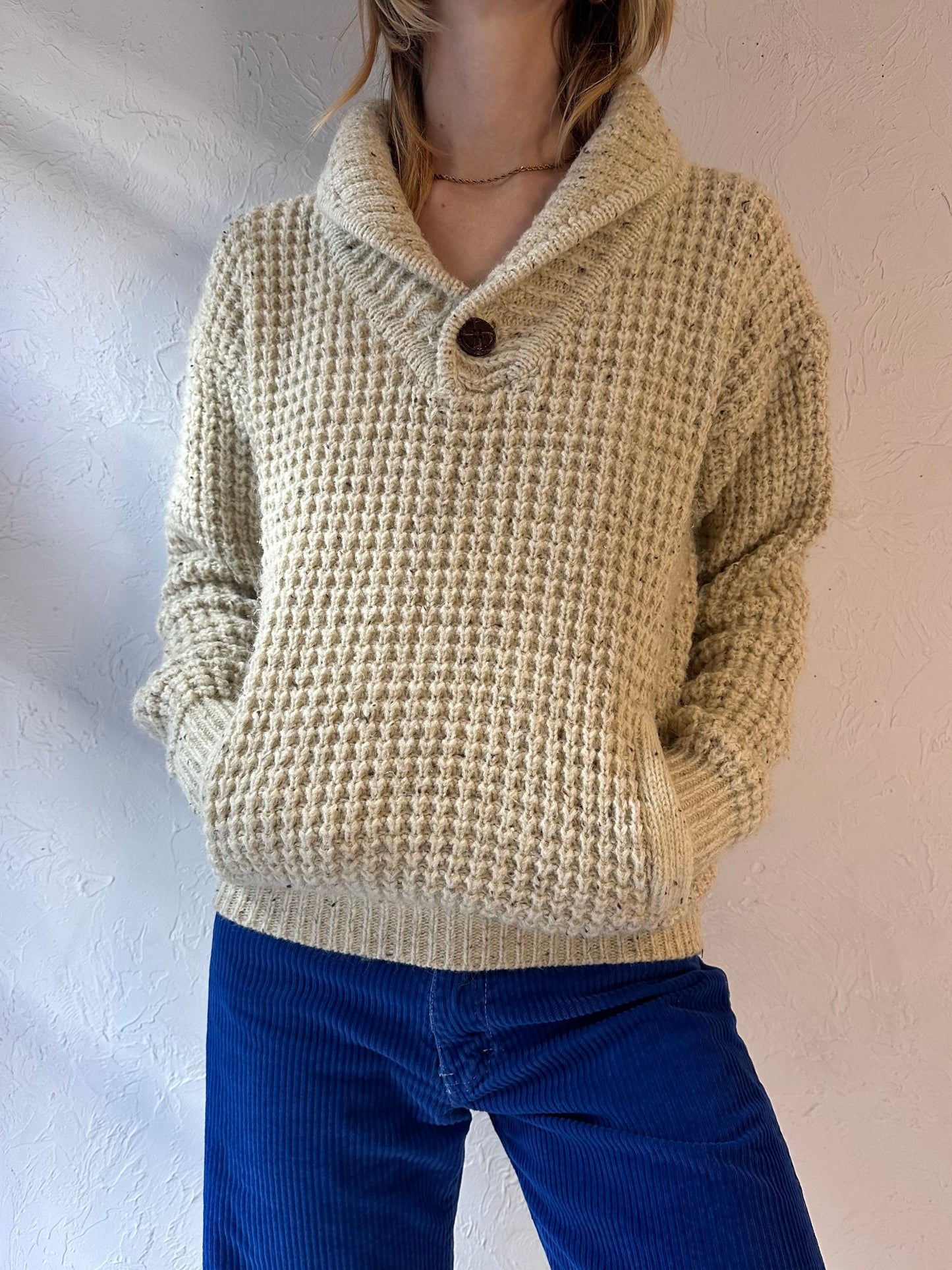80s 'Serge Saint Yves' Acrylic Wool Sweater / Large
