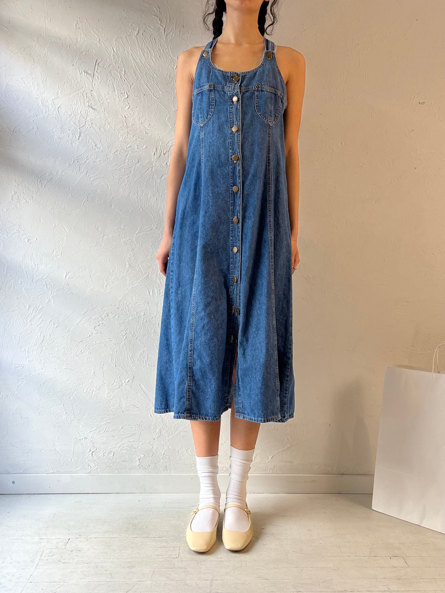 90s ‘Nevada’ Denim Dress / Medium