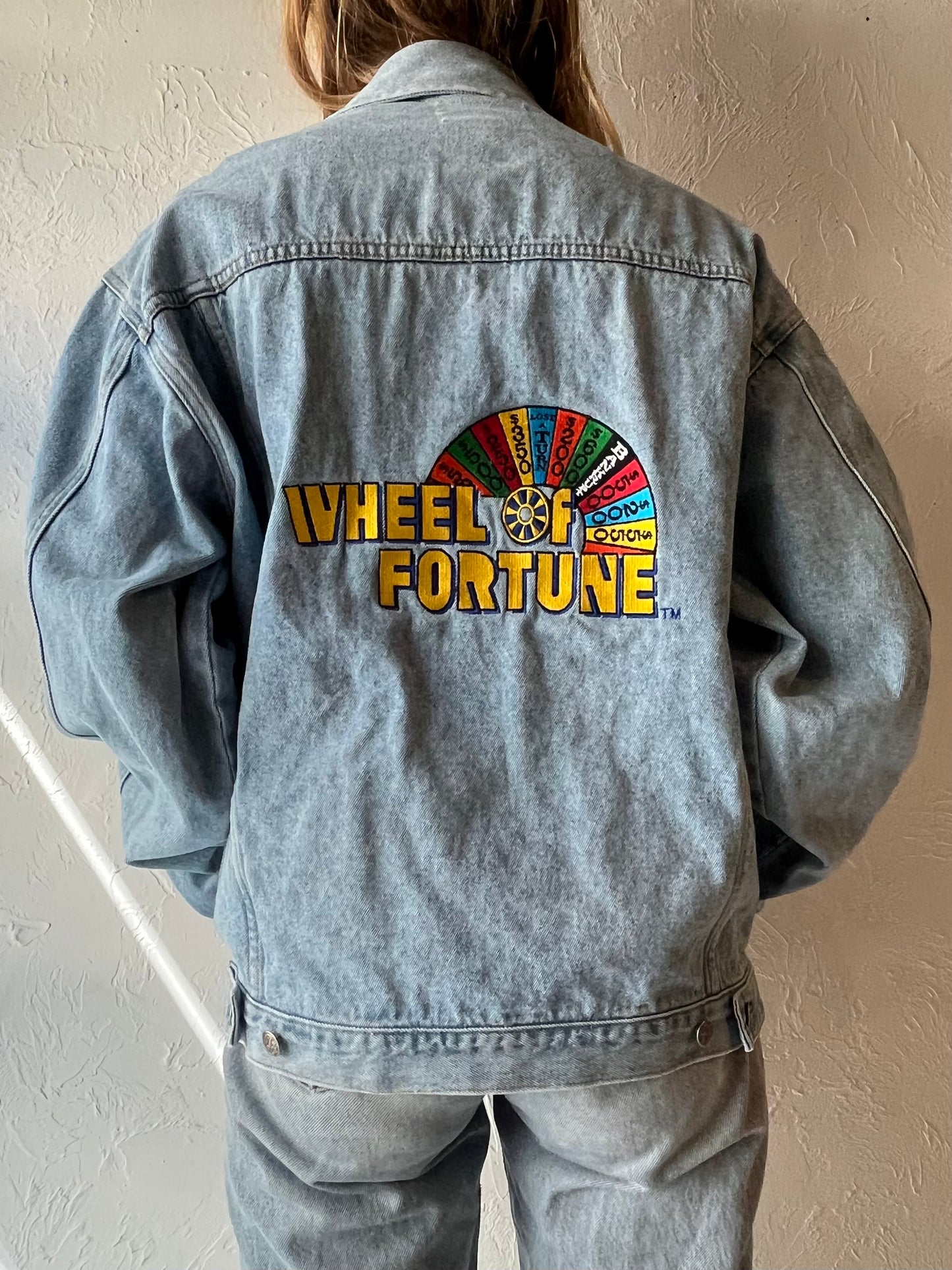 90s ‘Most Wanted’ Wheel of Fortune Denim Jacket / Large