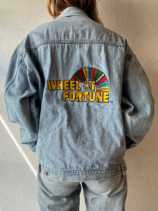 90s ‘Most Wanted’ Wheel of Fortune Denim Jacket / Large