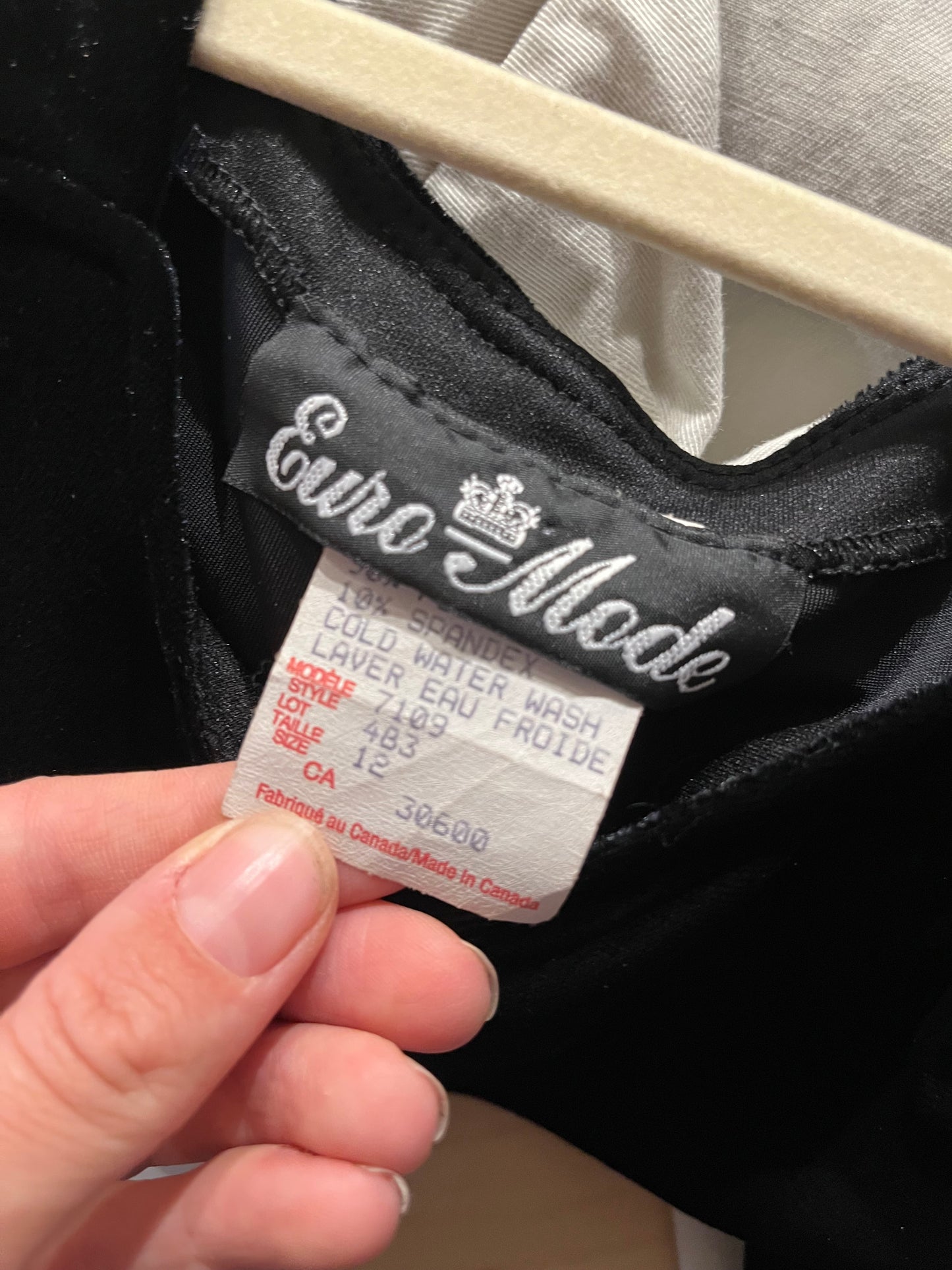 90s ‘Euro Mode’ Black Velvet Midi Dress / Small