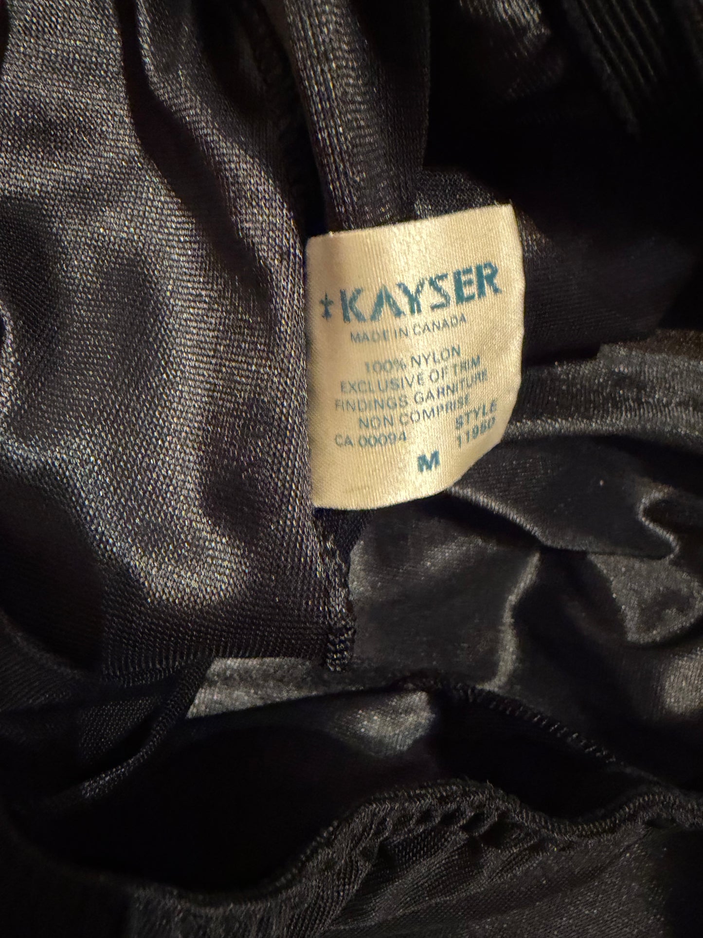60s 'Kayser' Black Slip Skirt / Small
