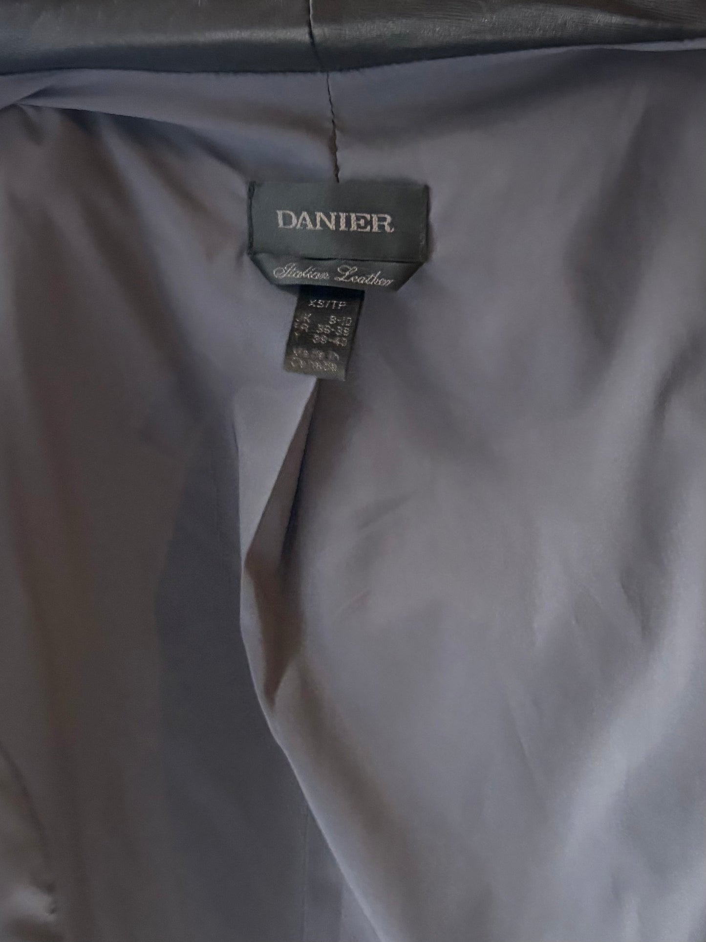 90s 'Danier' Black Leather Jacket / XS