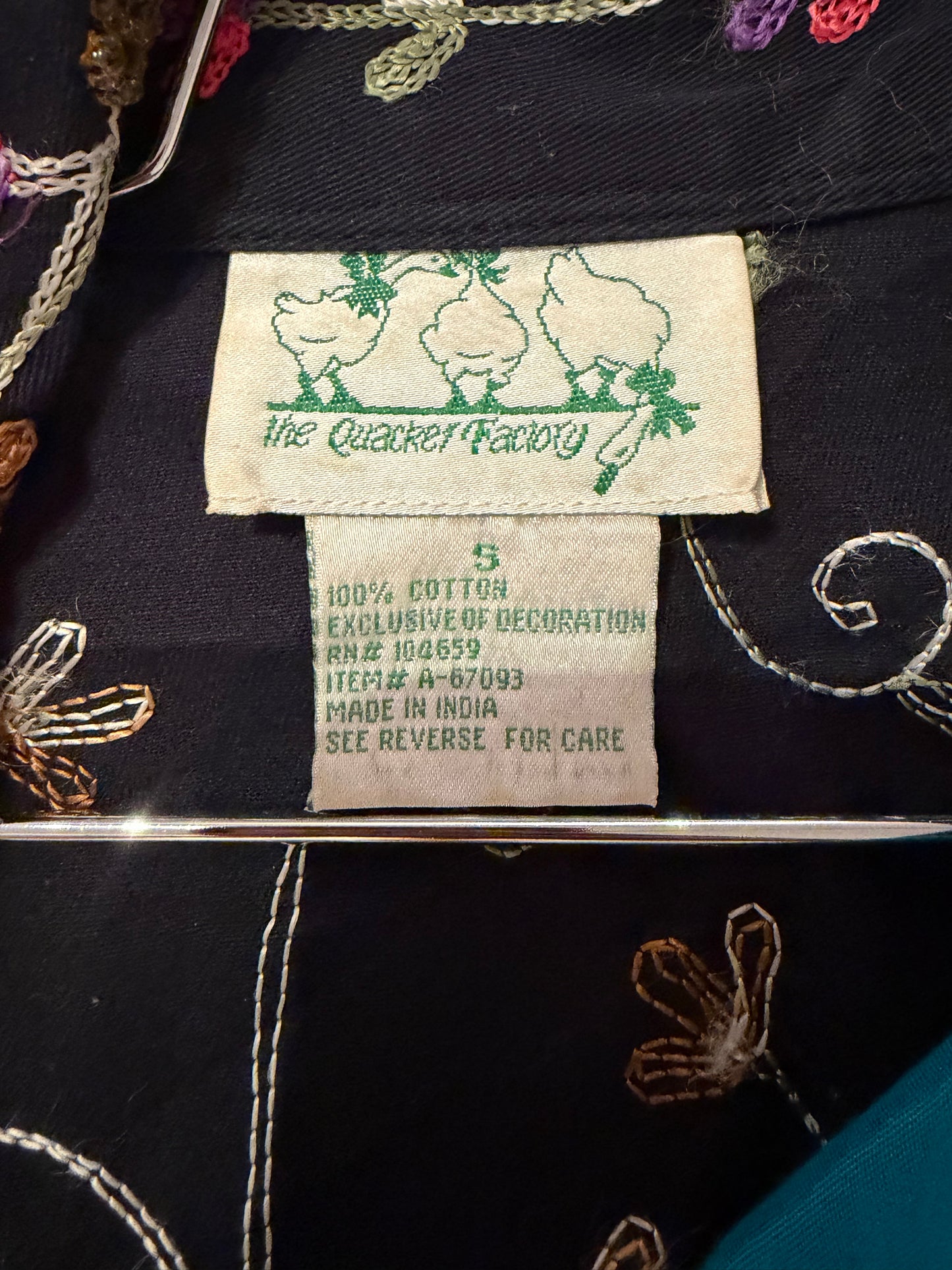 90s 'Quacker Factory' Embroidered Beaded Jacket / Small