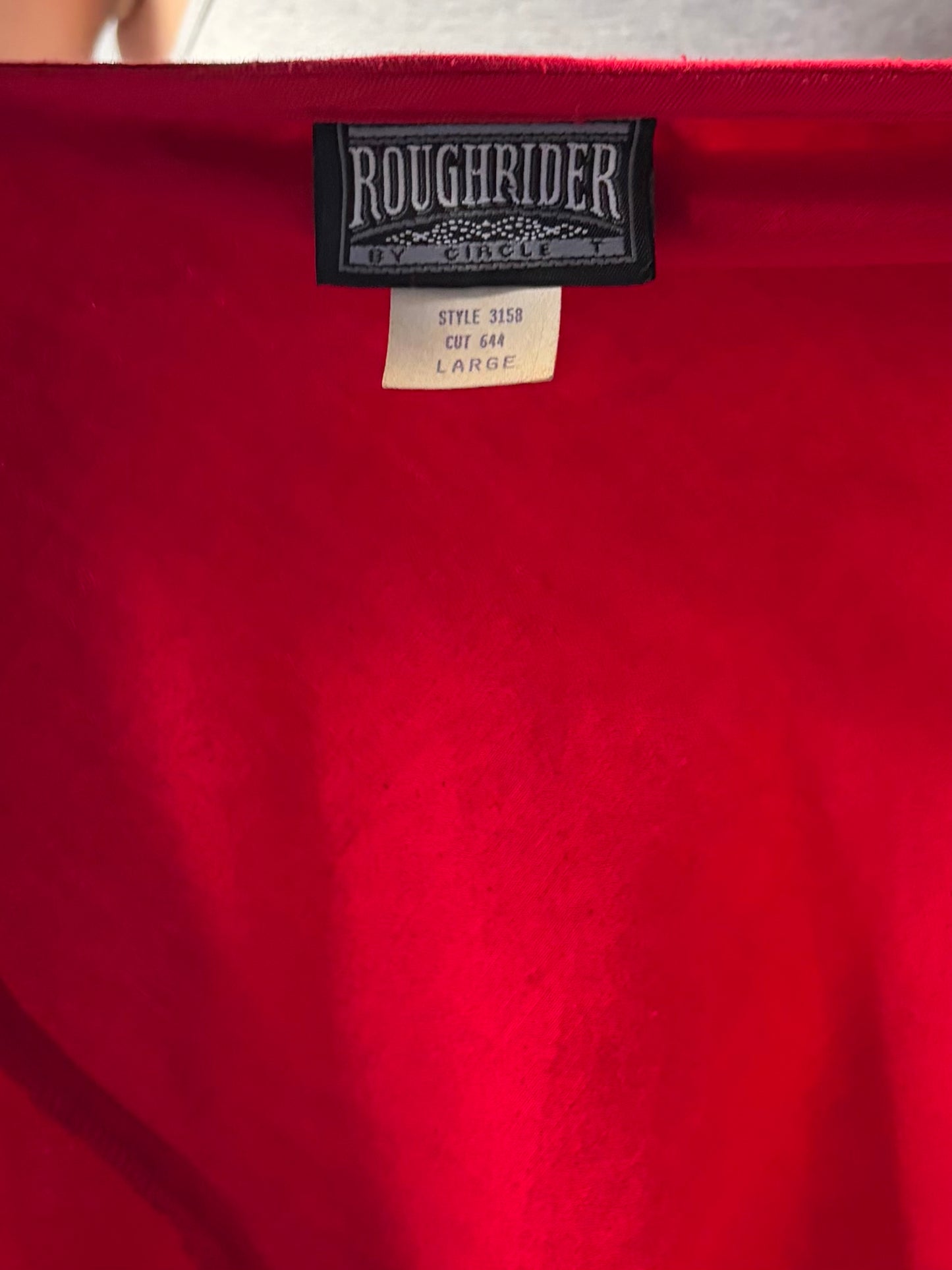 80s 'Rough Riders' Red Western Style Cropped Jacket / Medium
