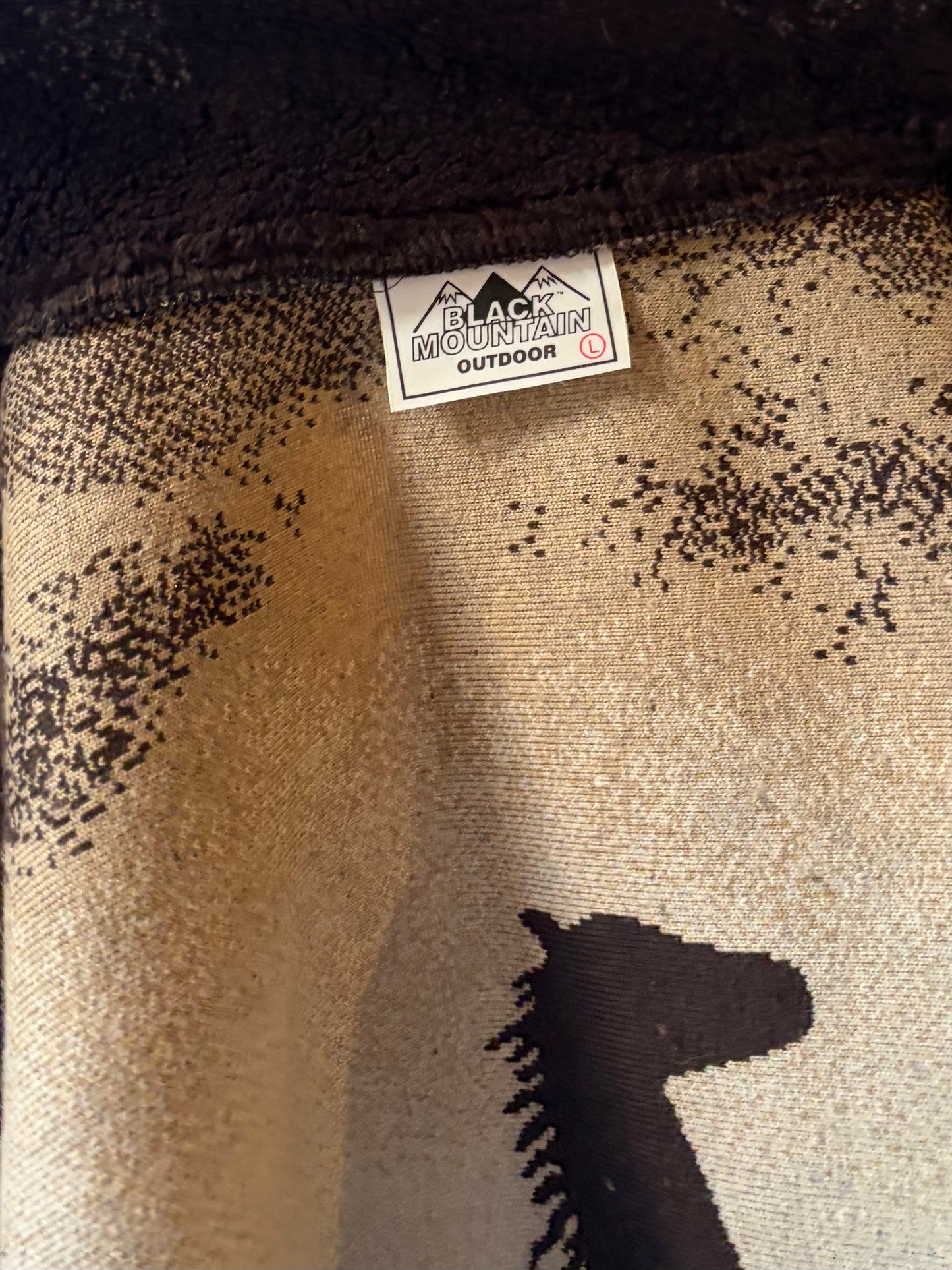 Vintage 'Black Mountain' Horse Fleece Jacket / Large