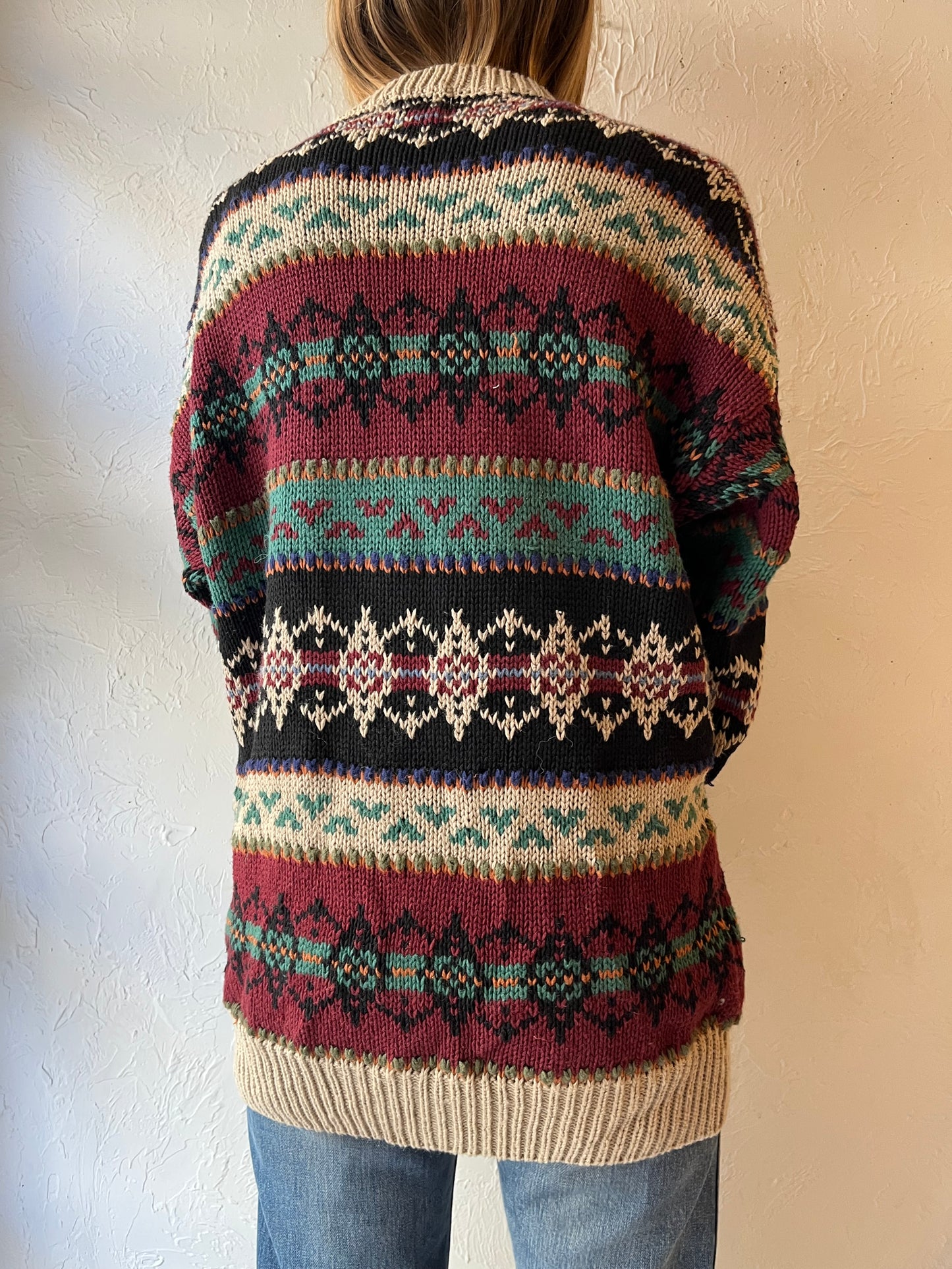 90s ‘Oliver Reed’ Cotton Knit Sweater / Large
