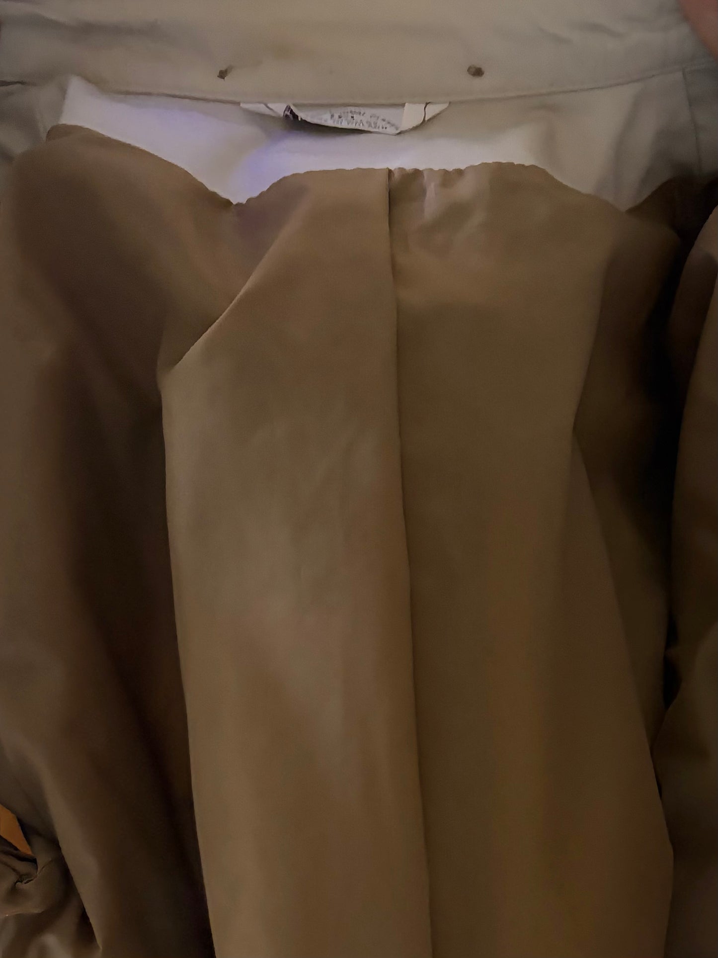 80s 'ICI' Vintage Beige Hooded Sping Trench Coat / Small