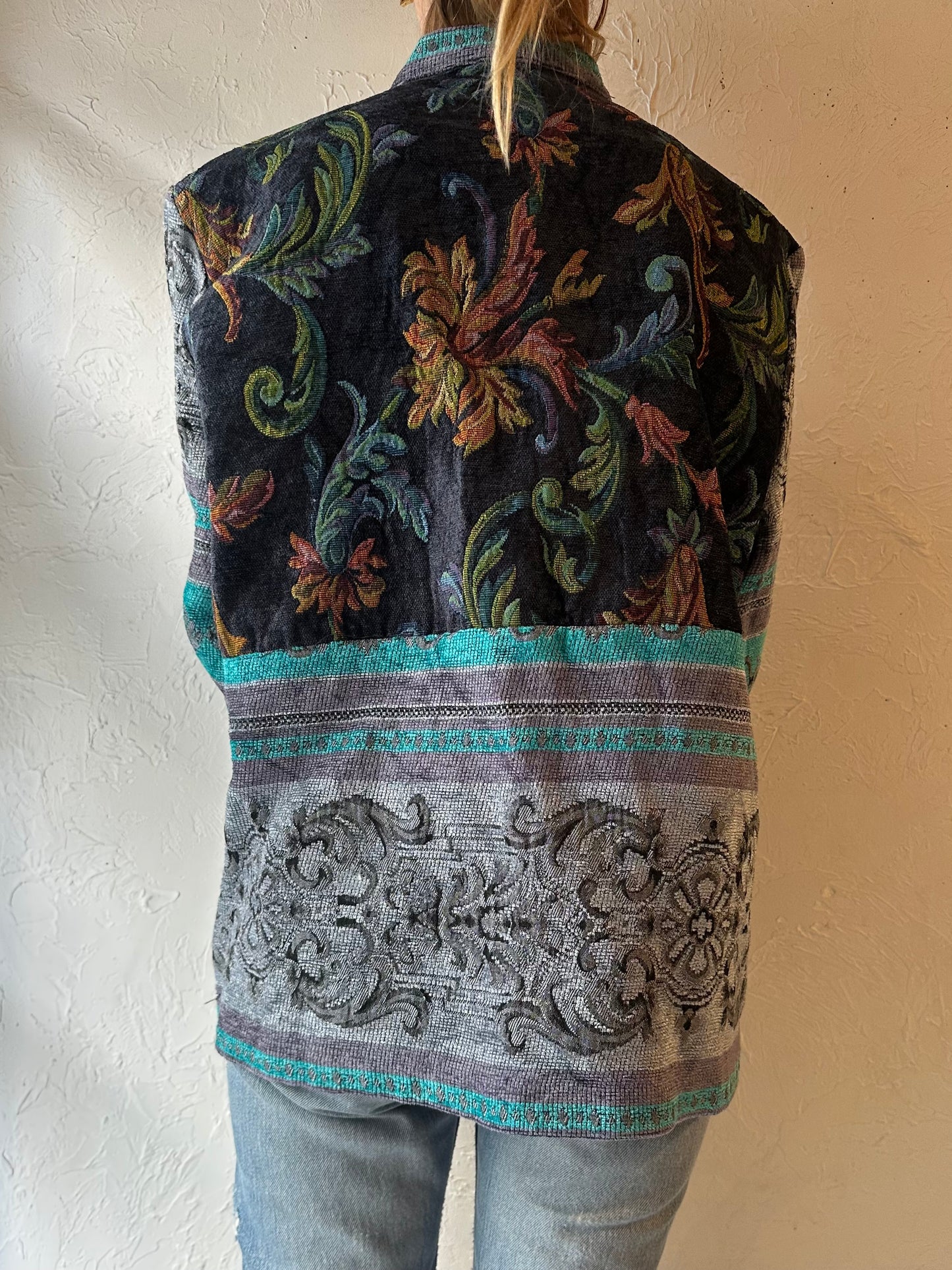 Y2k 'Sag Harbor' Tapestry Jacket / XL