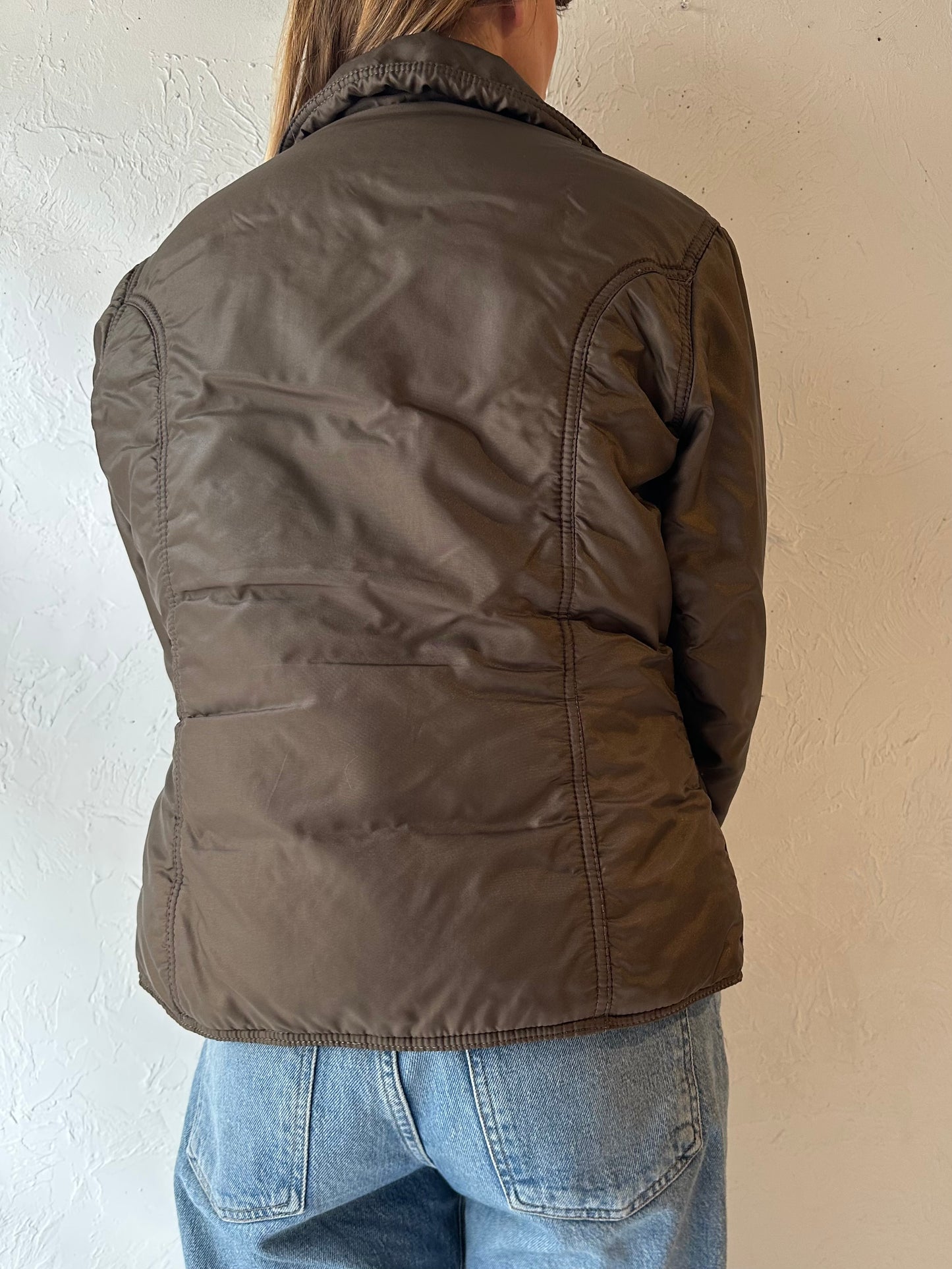 80s ‘Pedigree’ Brown Puffer Jacket / Union Made / Small