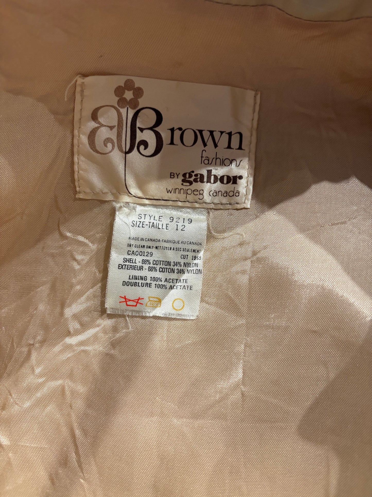 80s 'Brown' Vintage Classic Spring Trench Coat / Small