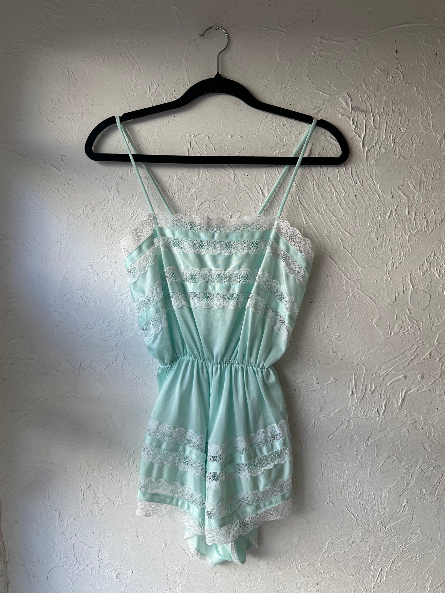 Vintage ‘Bernette’ Mint Green Lingerie Jumpsuit / Small