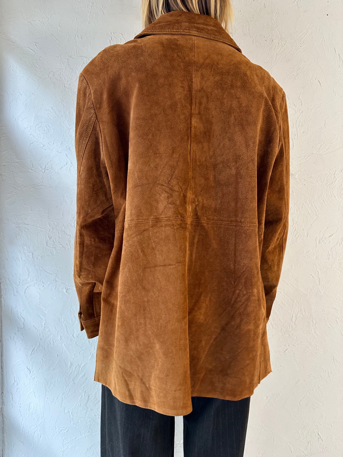 Y2K 'Cherokee ' Brown Suede Leather Jacket / XL